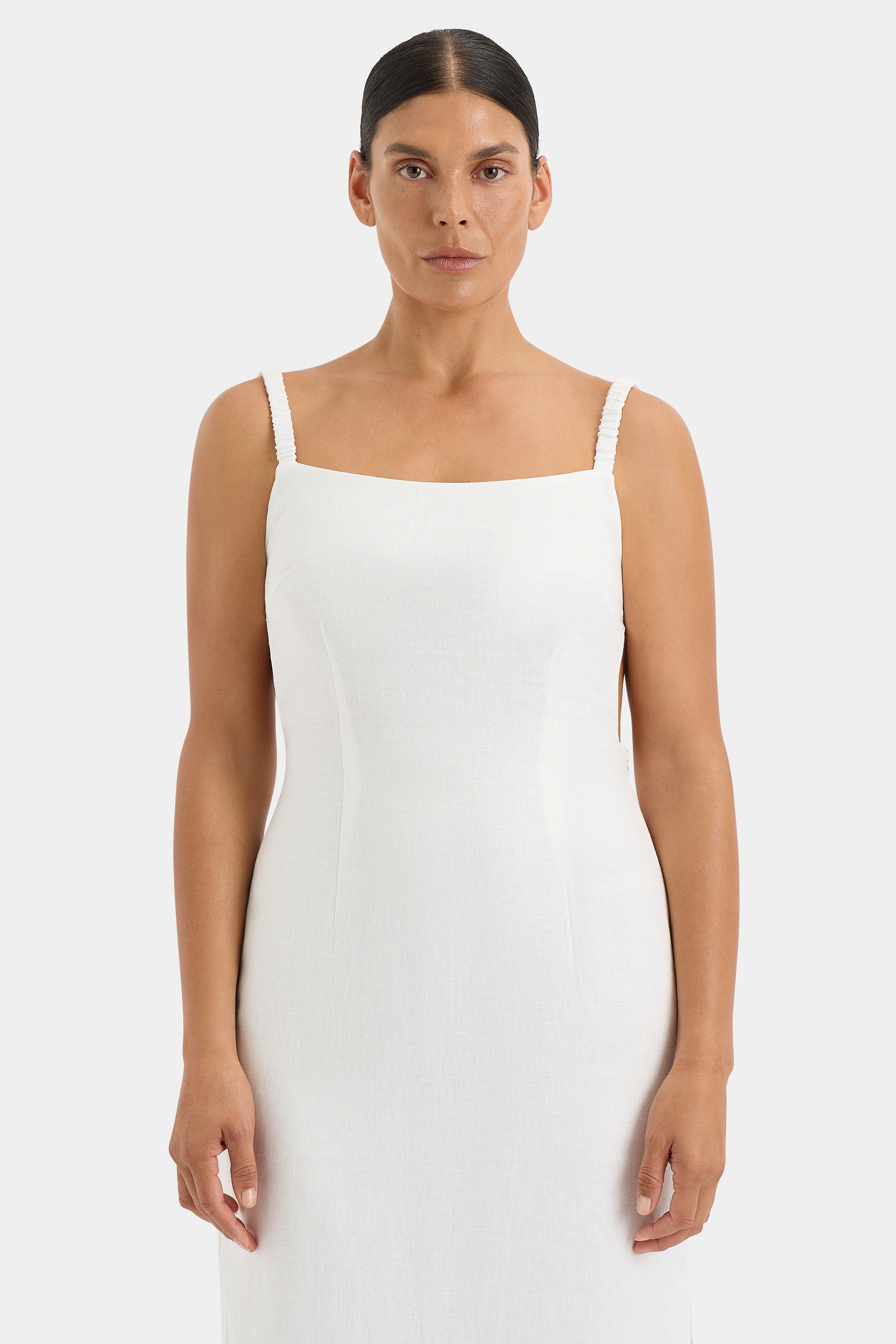 Primrose Ruched Midi Dress for Women - Flattering Bodycon Party & Cocktail Dress - Perfect for Weddings, Date Nights & Special Occasions