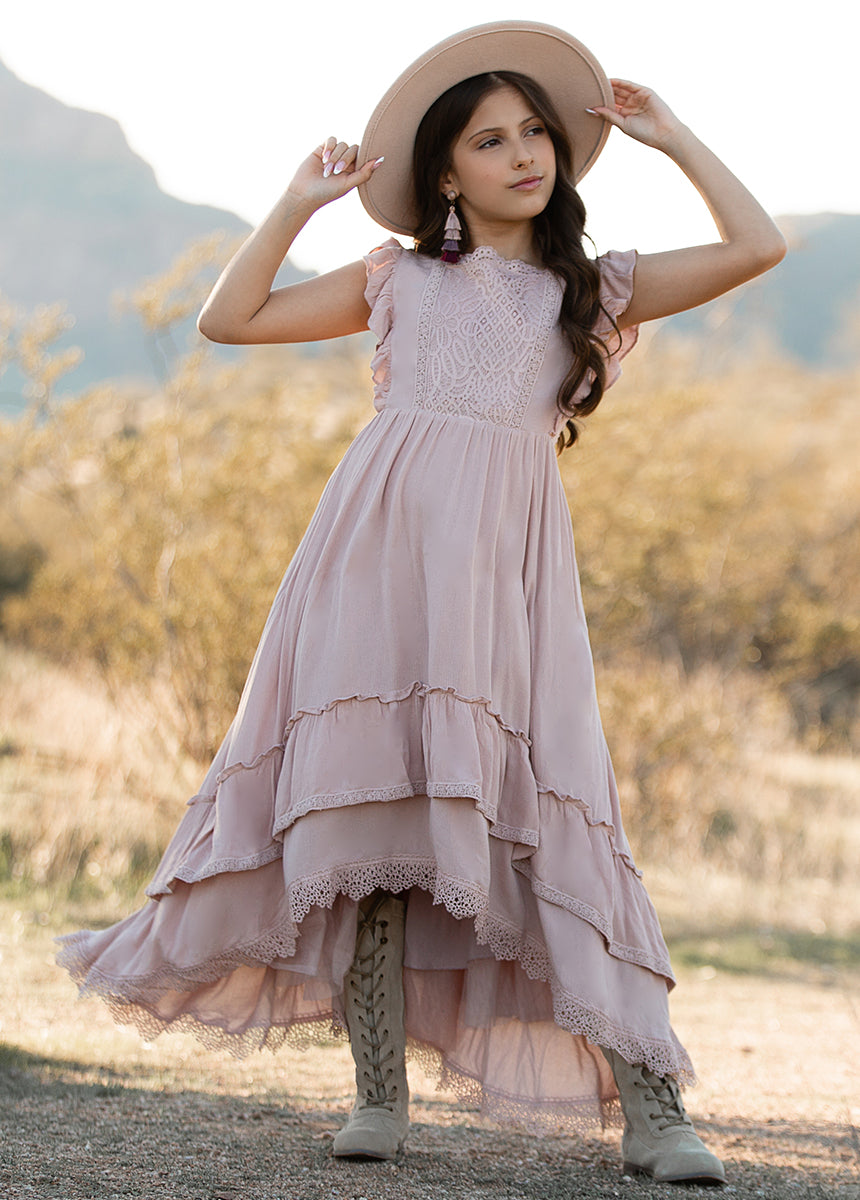 Cassia Dress in Lilac - Flowy Midi Dress for Women | Perfect for Summer Weddings, Beach Vacations & Date Nights