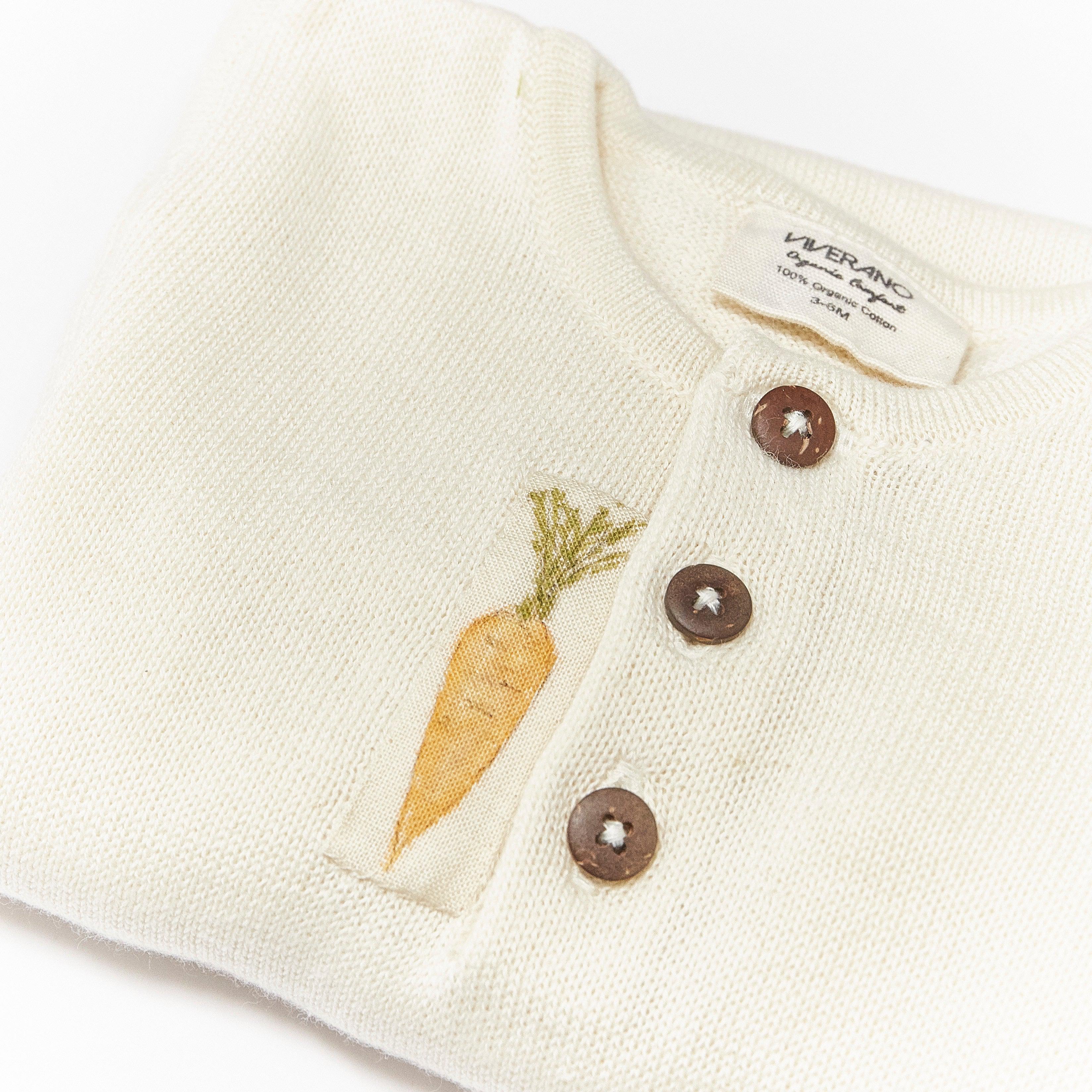 Viverano Organic Knit Cotton Baby Gift Set - Soft & Hypoallergenic Newborn Clothes for Shower, Christening & Photo Shoots