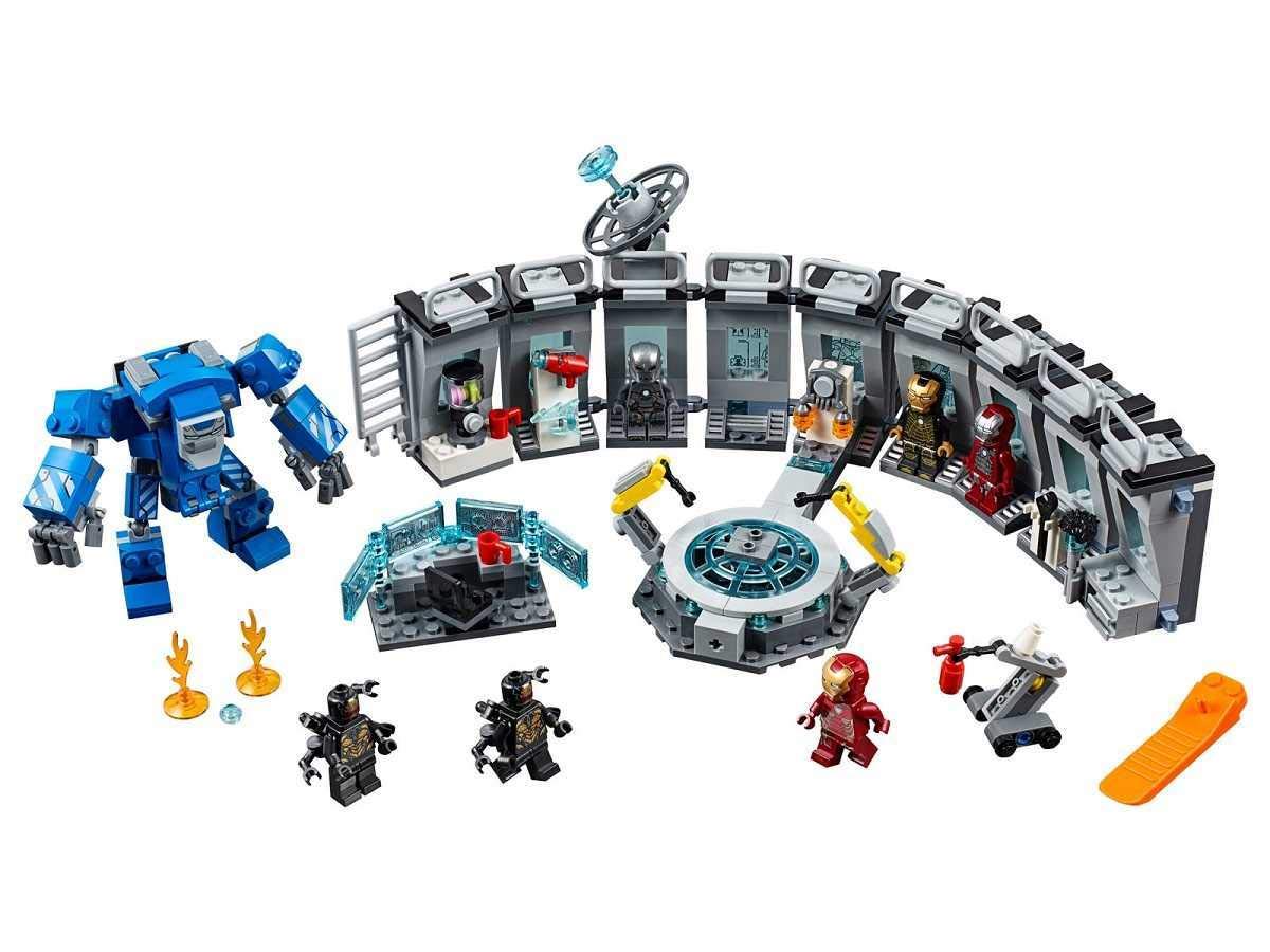 LEGO Marvel Avengers Iron Man Hall of Armor Building Kit 76125 - Tony Stark Iron Man Suit Collectible with 524 Pieces - Perfect for Superhero Fans & Marvel Collectors Display