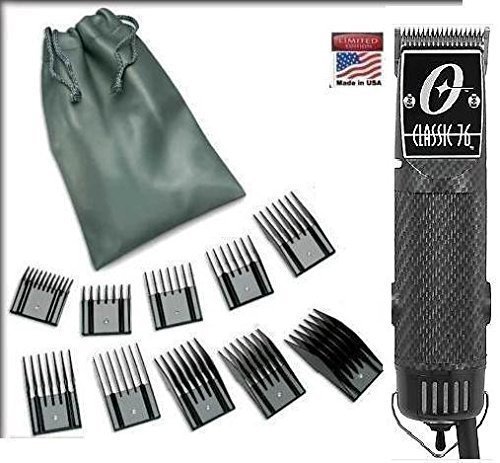 Oster Classic 76 Professional Hair Clipper with Carbon Fiber Design - Limited Edition Barber Kit Includes 10 Detachable Combs for Men's & Women's Haircuts - Perfect for Home Grooming & Salon Styling