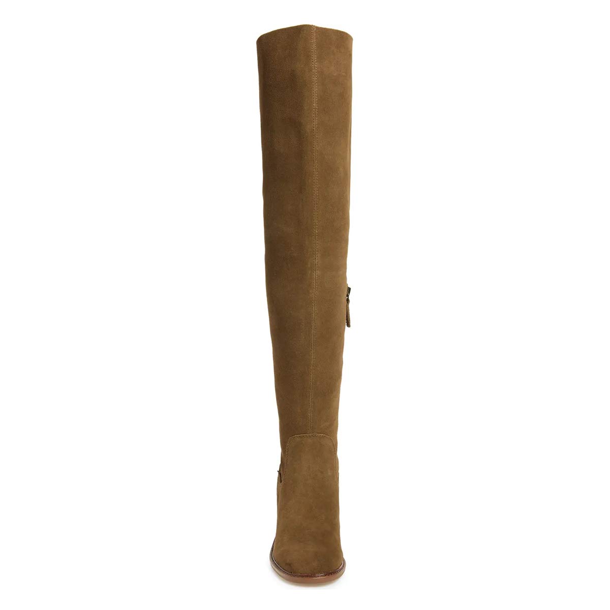 YDN Women's Sexy Over The Knee Boots - Round Closed Toe, Wide Calf, Chunky Block Heel, Faux Suede with Side Zipper - Perfect for Fall Winter Fashion, Date Night, and Party Outfits