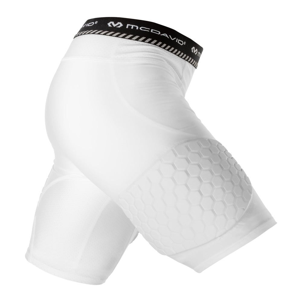 HEX® Men's Basketball Compression Shorts with Built-in Thigh Pads - Moisture Wicking Performance Shorts for Basketball, Training & Gym Workouts