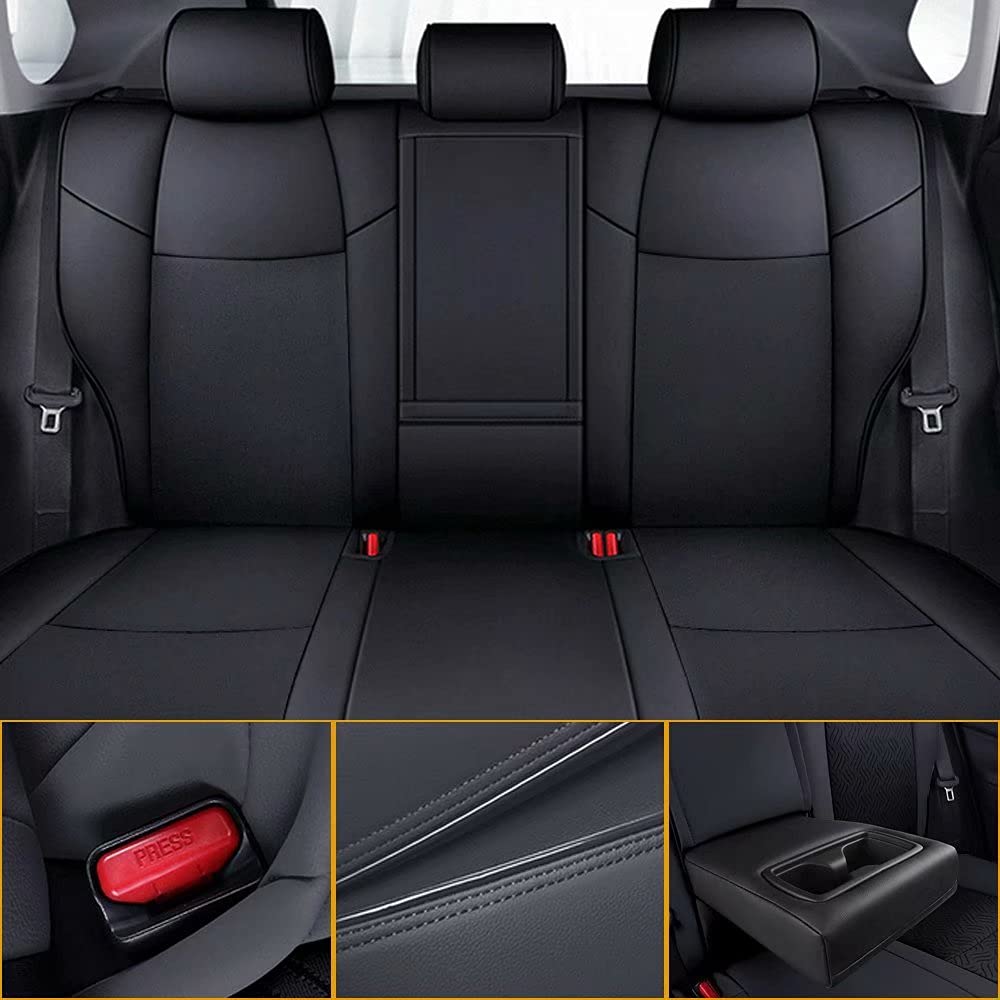 TTX LIGHTING Faux Leather Car Seat Covers for 2020-2023 Toyota Corolla XSE & XSE Apex Edition - Non-Slip Full Coverage Vehicle Cushion with Airbag Compatibility | Perfect for Daily Commuting, Road Trips & Interior Protection