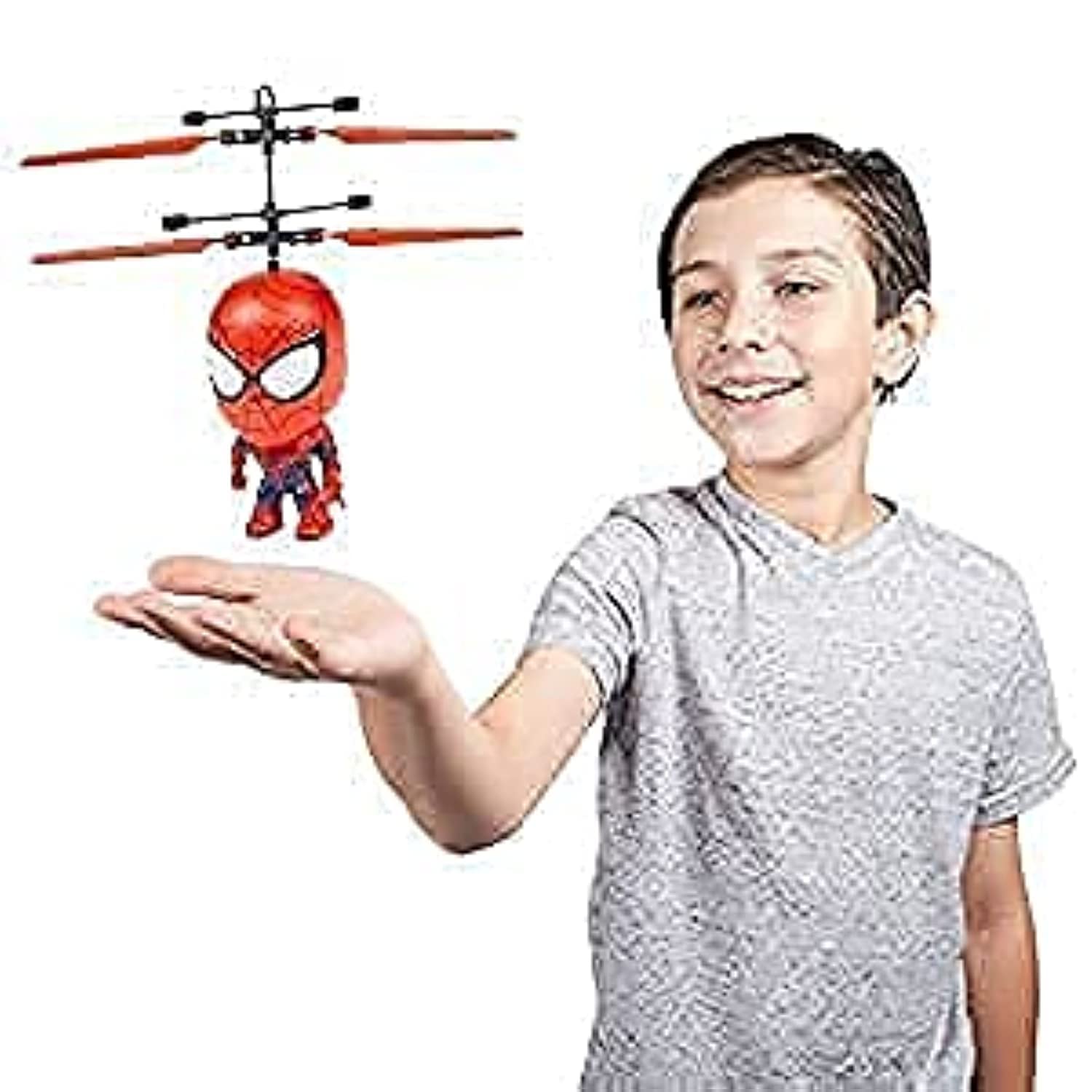 Marvel Spider-Man Flying Action Figure with IR Helicopter - 3.5 Inch Collectible Toy for Kids | Superhero Play, Birthday Gifts & Marvel Collection Display