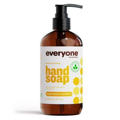 Everyone Hand Soap Meyer Lemon + Mandarin 377mL - Natural Foaming Hand Wash for Kitchen & Bathroom - Refreshing Citrus Scent for Daily Hand Cleansing