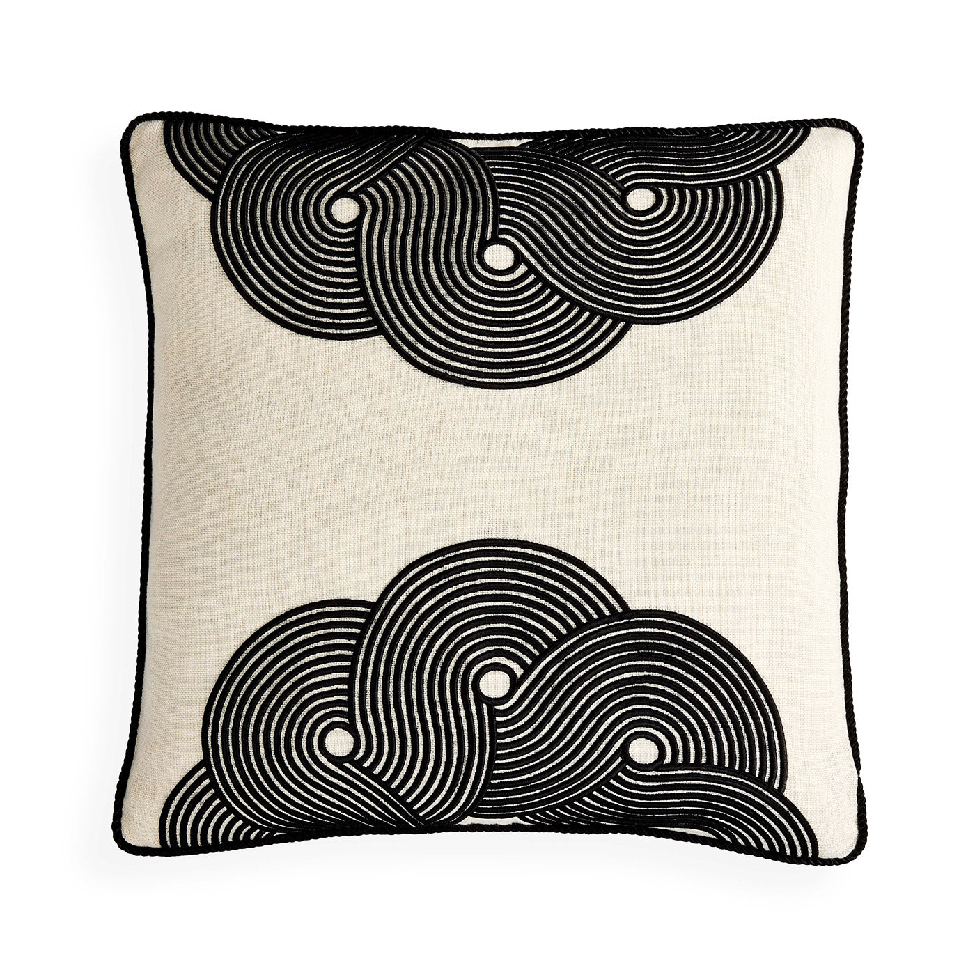 Modern Black and White Half Circle Throw Pillow - Geometric Boho Decor for Living Room, Bedroom & Dorm - Soft Accent Cushion for Sofa, Chair or Floor Seating