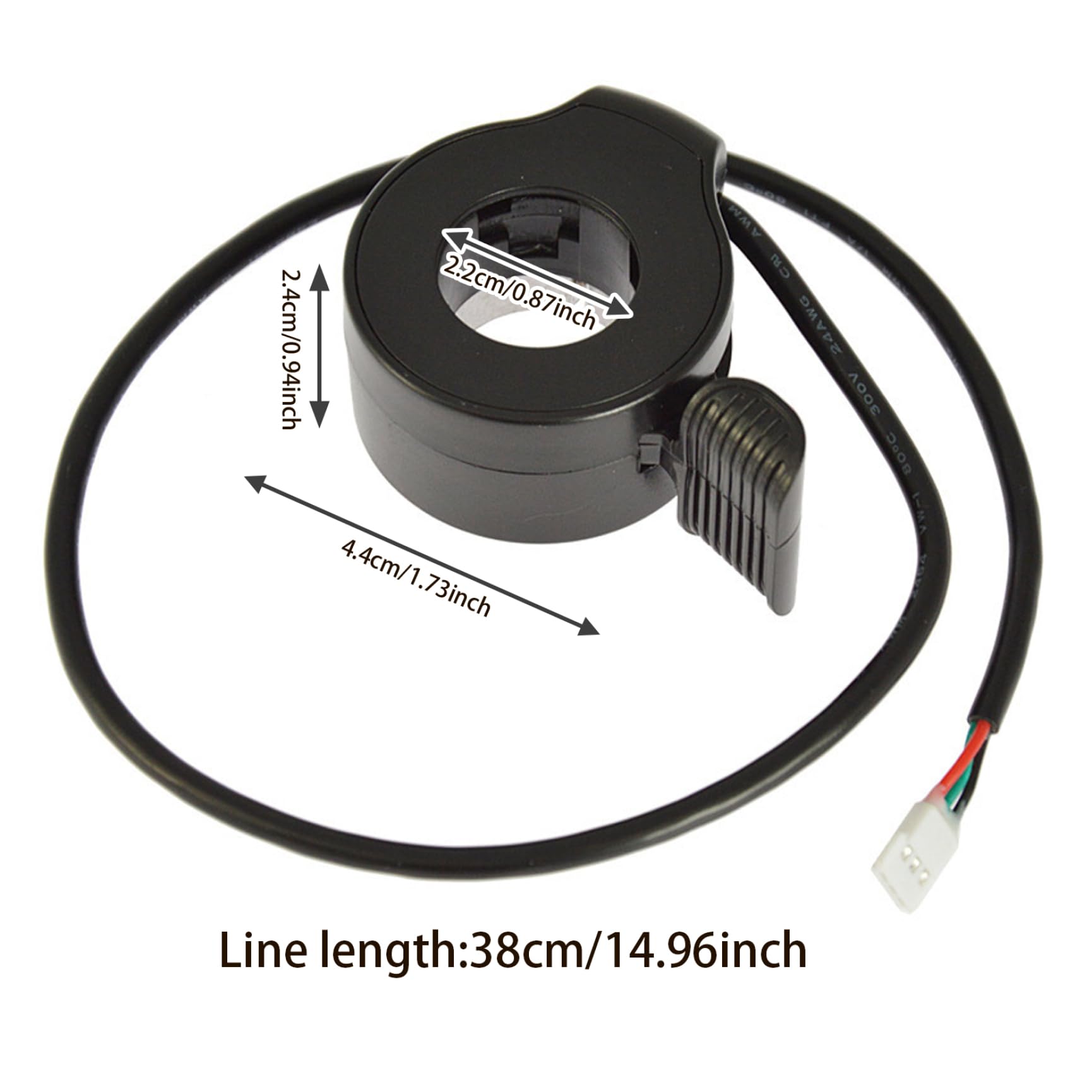 Universal ABS Black Non-Slip Thumb Throttle for Electric Scooters & E-Bikes - Replacement Throttle with Ergonomic Design - Perfect for Commuting, Off-Road Adventures & Urban Transportation