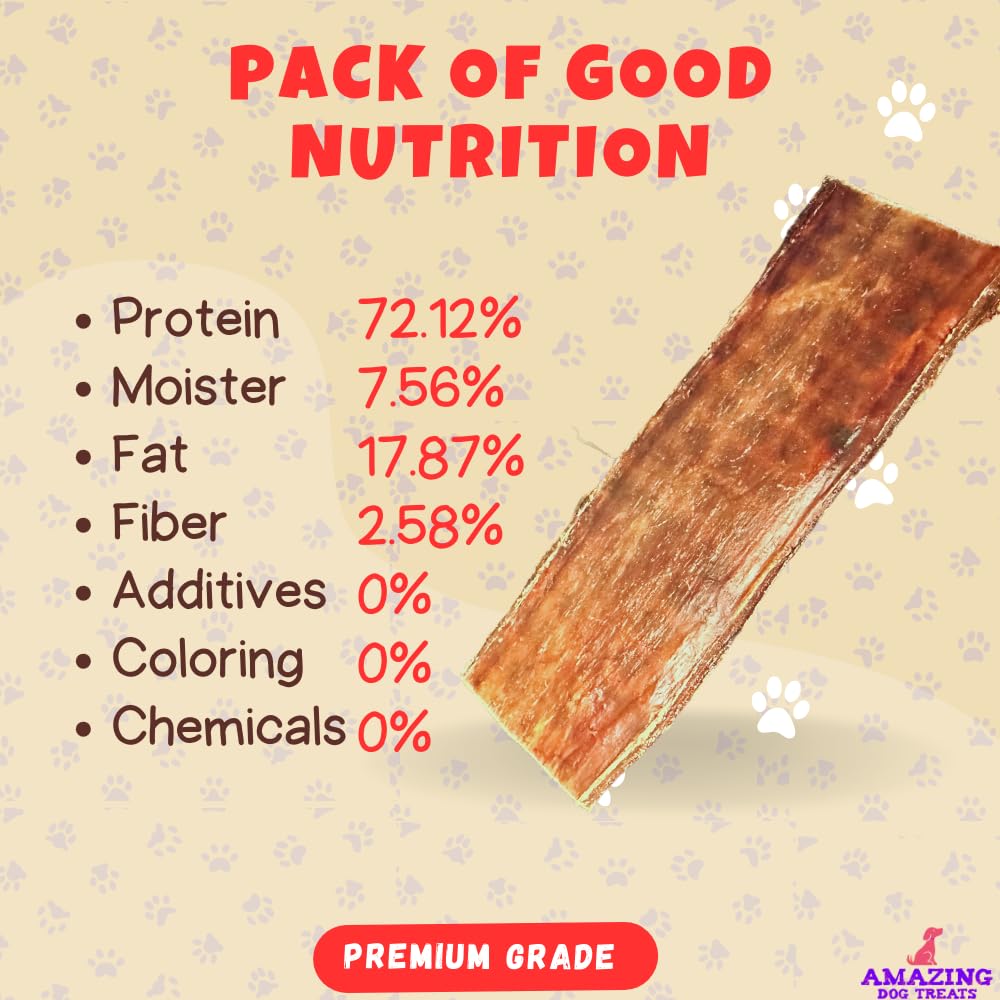 Premium Beef Esophagus Dog Treats - 6 Inch Natural Gullet Chews for Medium & Large Dogs (25-Pack) - High-Protein, Grain-Free, Long-Lasting Dental Chews for Aggressive Chewers - Perfect for Training, Teething & Dental Health