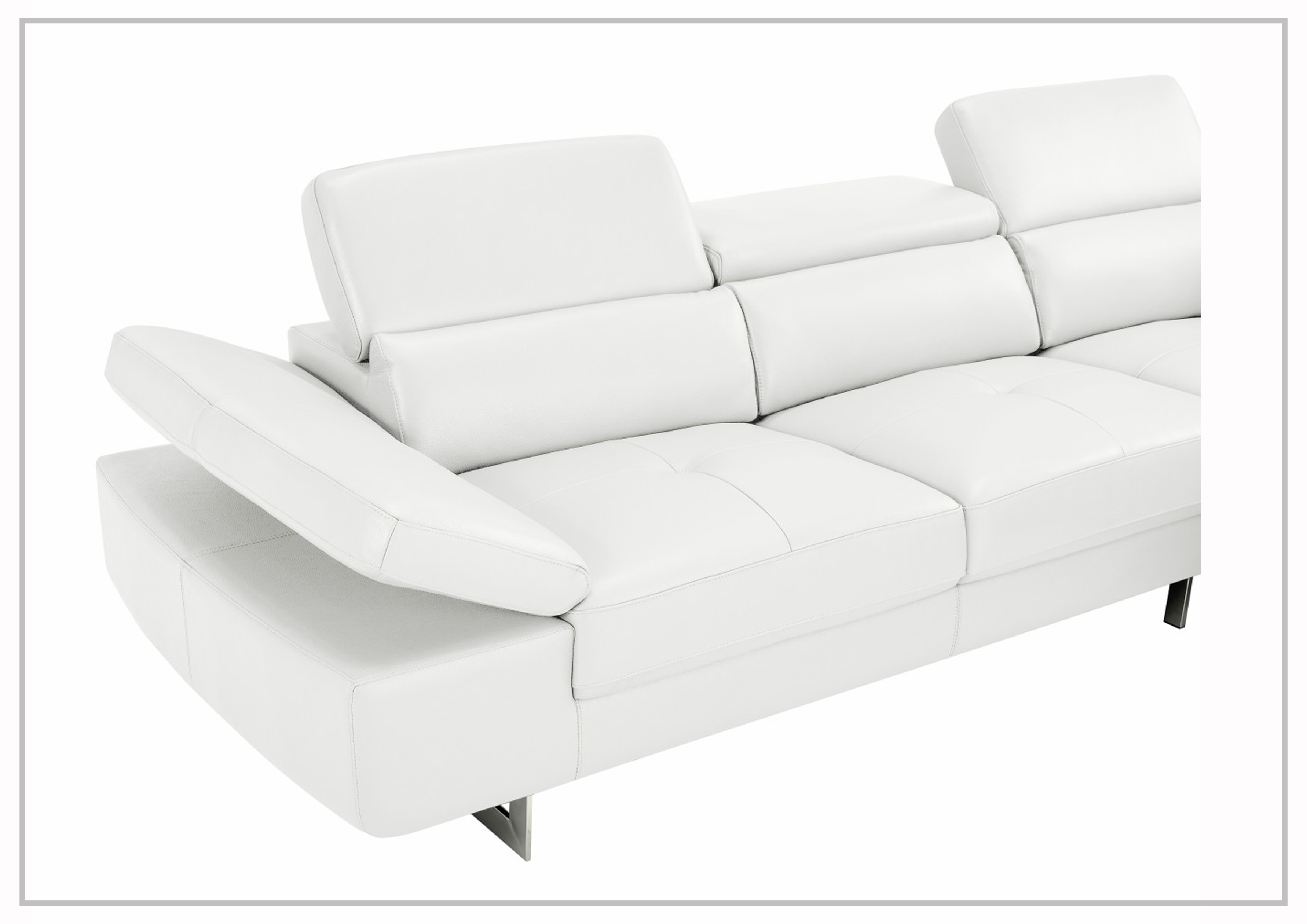 Gio Italia Cavour Mansion L-Shaped Italian Leather Sectional Sofa - Luxurious Modern Living Room Furniture for Home Theater & Family Gatherings