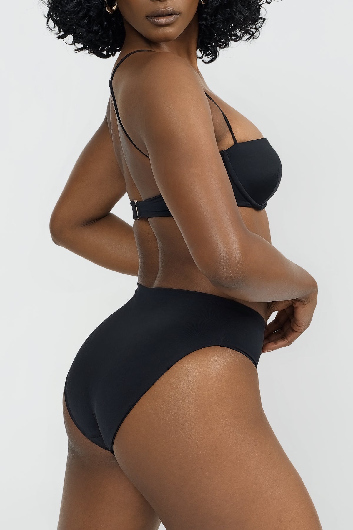 Eliza Full Coverage Women's Underwear - Comfortable High Waisted Panties for Everyday Wear - Perfect for Yoga, Work & Lounge - Black