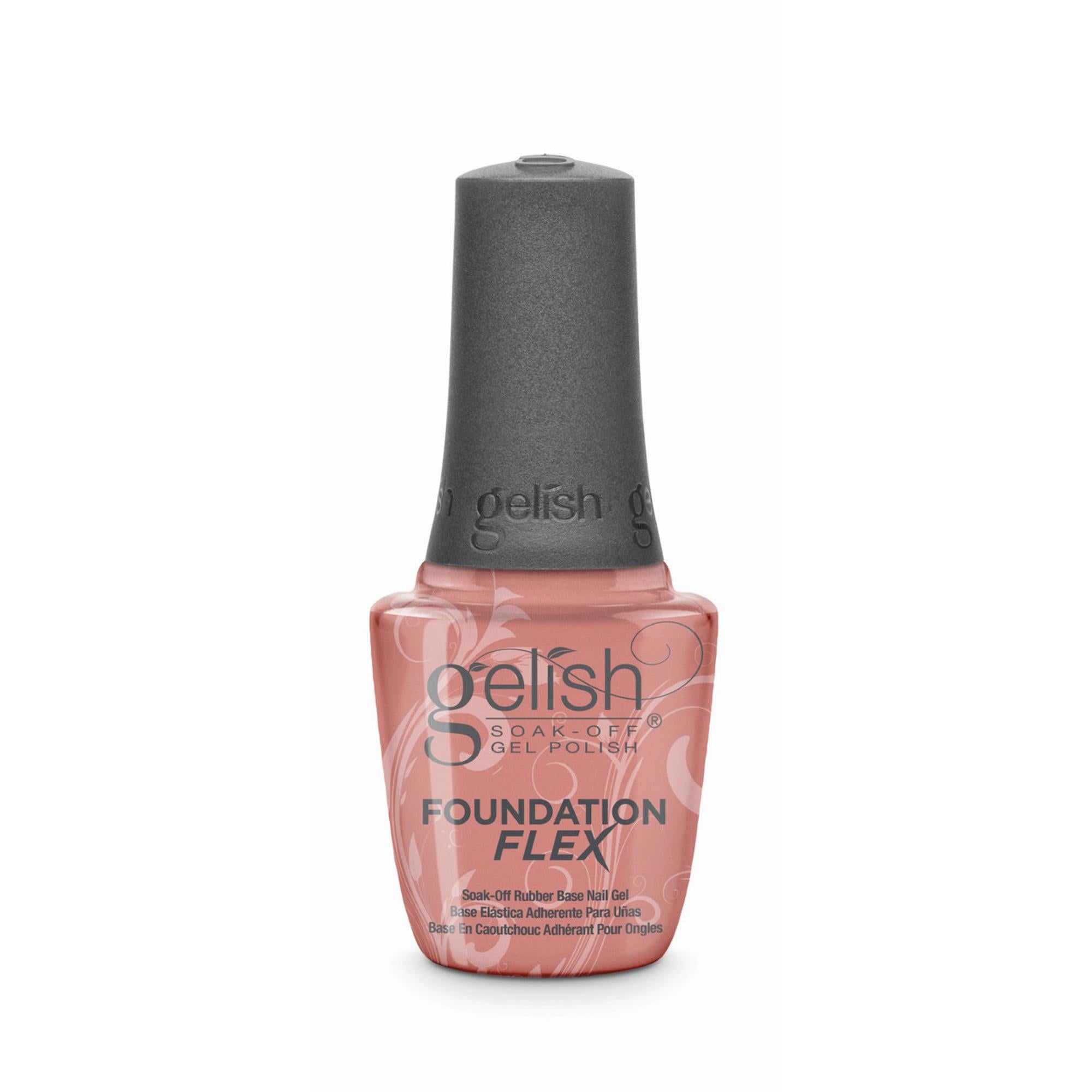 Gelish Foundation Flex Cover Beige 0.5 fl oz - Natural Nail Polish Base Coat for Manicures & Pedicures - Perfect for Salon & Home Nail Care