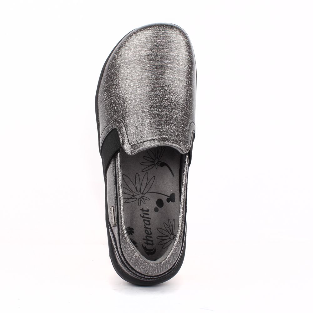 Annie Women's Slip-Resistant Leather Slip-On Loafers - Comfortable Work Shoes for Nurses, Waitresses & Healthcare Professionals