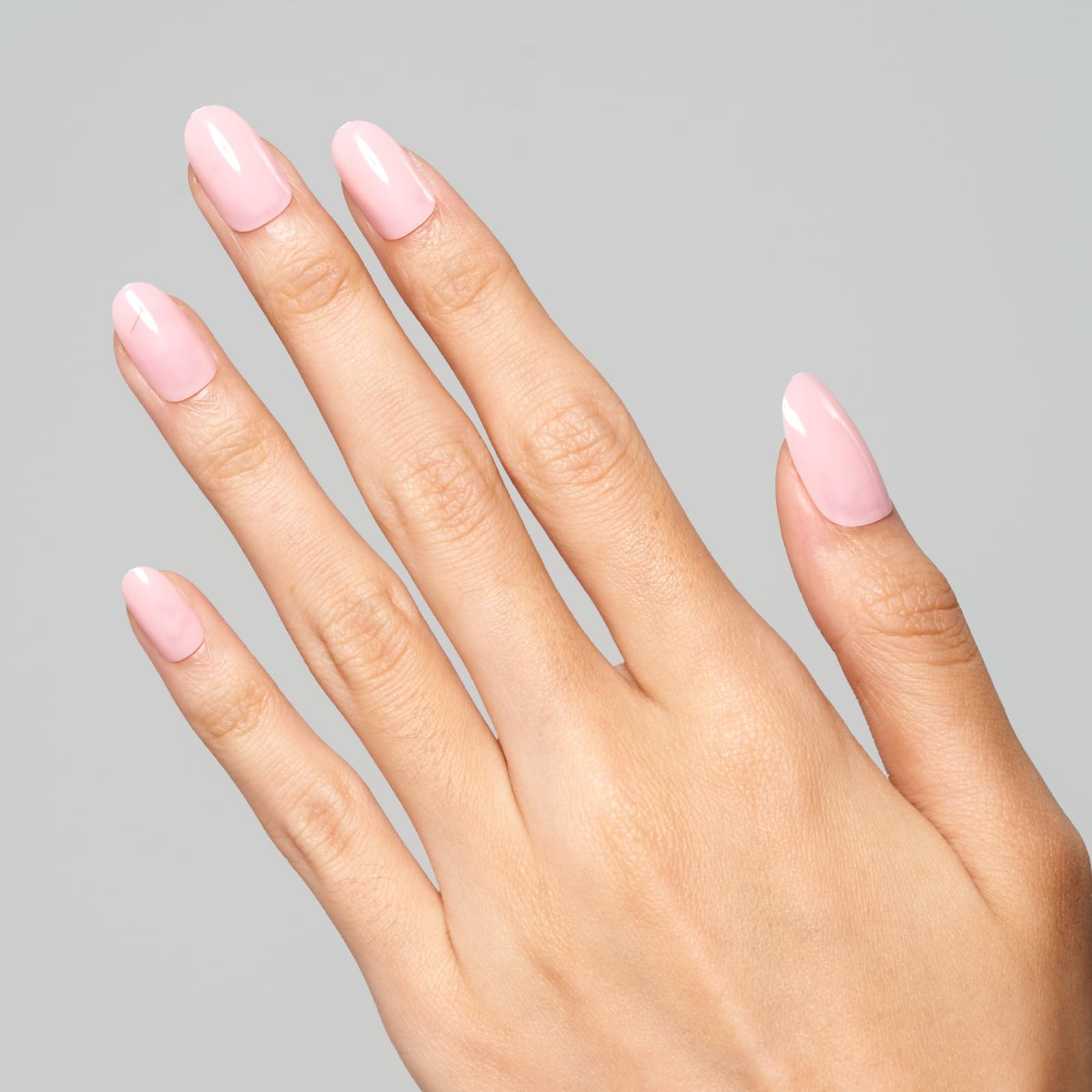 GLAMERMAID Short Oval Press on Nails - Nude Pink & Peach Blossom False Nails with Adhesive Tabs | Reusable Acrylic Glue on Nails for Women | Pure Glossy Gel Fake Nails Set | Perfect for Parties, Weddings & Everyday Wear