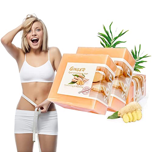 Organic Ginger & Turmeric Soap Bar - 2 Pack for Lymphatic Drainage, Dark Spot & Acne Treatment | Moisturizing, Repairing & Deep Cleansing with Essential Oils | Perfect for Daily Skincare & Detox Routine