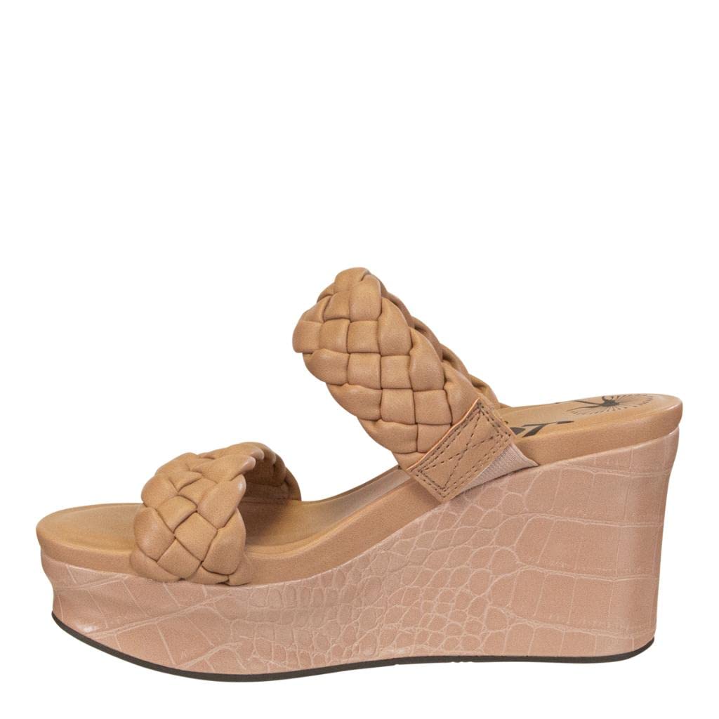 OTBT Women's Fluent Wedge Sandals - Comfortable Slip-On Wedge Heel Shoes for Summer, Walking, Beach & Casual Outfits | Lightweight & Stylish Footwear for Women
