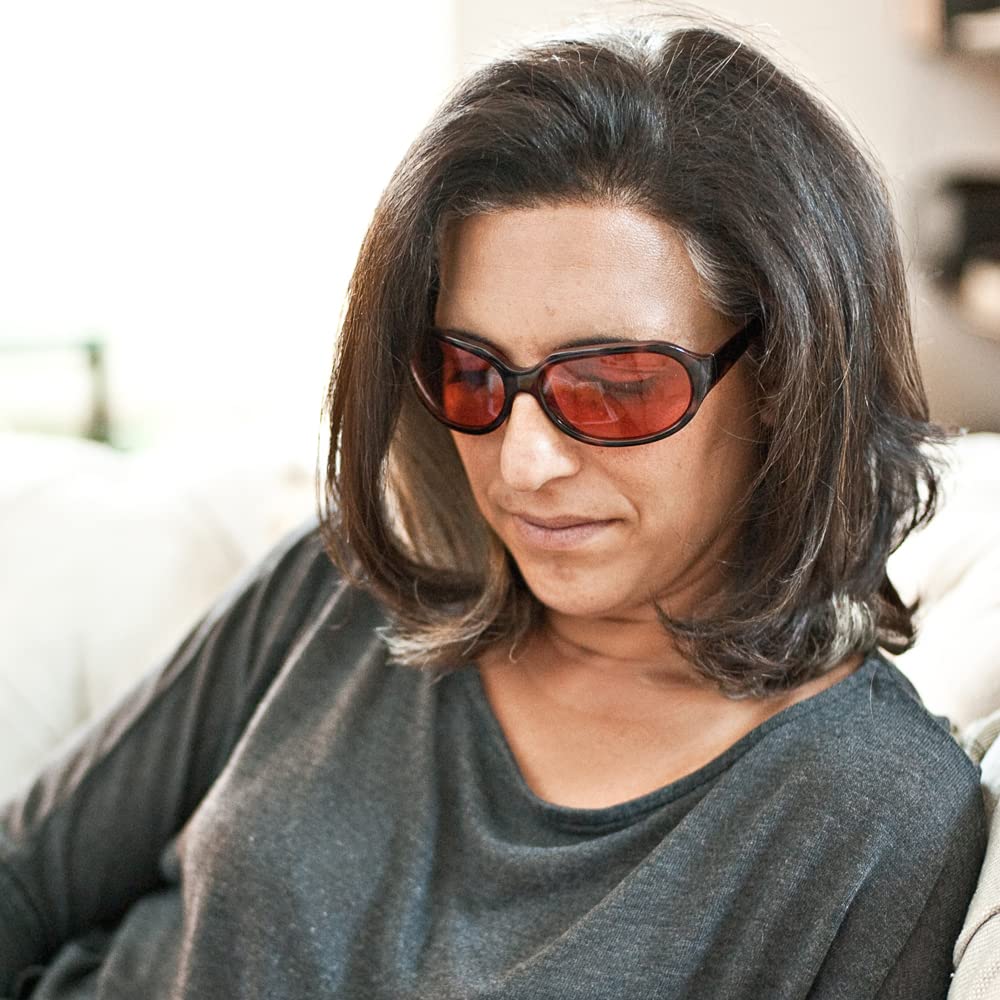 TheraSpecs Stella Glasses for Light Sensitivity Relief - Migraine & Photophobia Relief Glasses - Blue Light Blocking & UV Protection - Perfect for Computer Work, Driving & Indoor Use