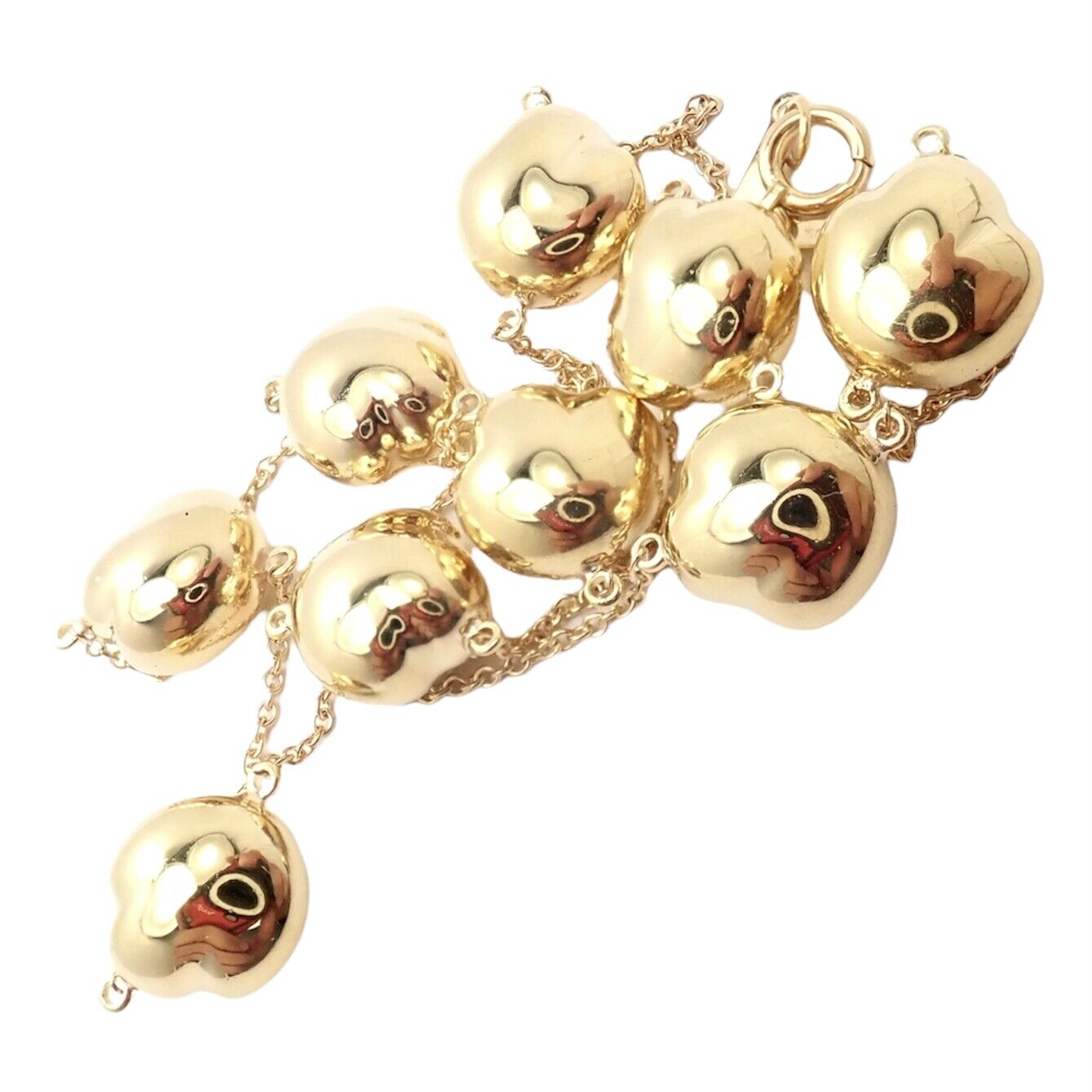 Authentic Tiffany & Co Peretti 18k Yellow Gold Vintage Bean Necklace - 14.5 Inch Elegant Jewelry for Women, Perfect Gift for Anniversary, Birthday & Special Occasions