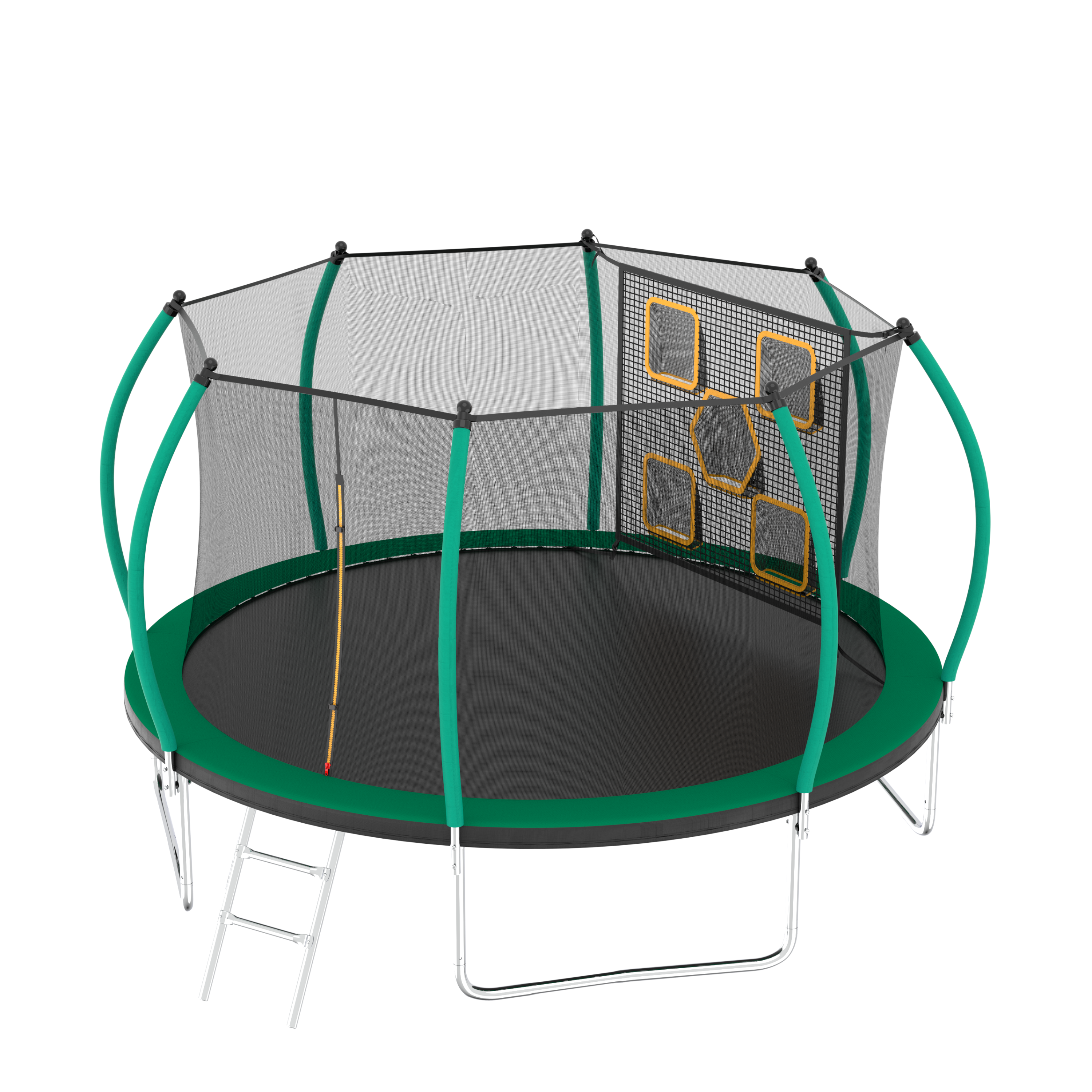 14FT Trampoline with Safety Enclosure & Ladder - ASTM Approved Outdoor Trampoline for Kids - Perfect for Backyard Fun, Exercise, and Family Outdoor Activities