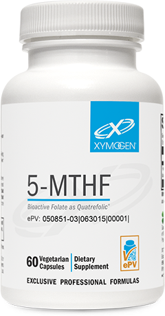 Xym 5-MTHF Methylfolate Supplement - 60 Vegan Capsules for Mood Support & Heart Health - Ideal for Stress Relief & Cognitive Function