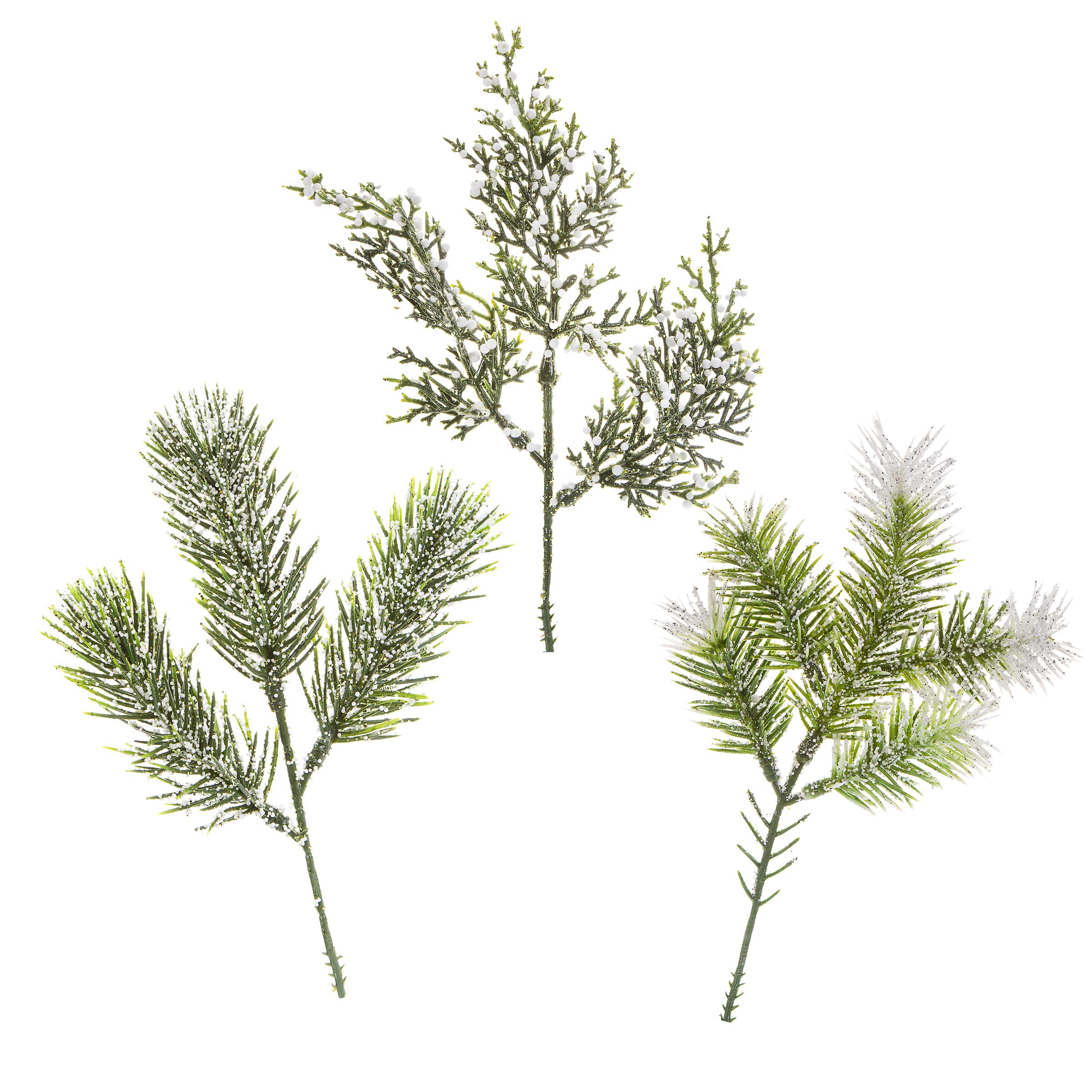 3-Pack Assorted Green Glitter Christmas Ornaments - Silver & Gold Holiday Tree Decorations for Xmas Party & Home Decor