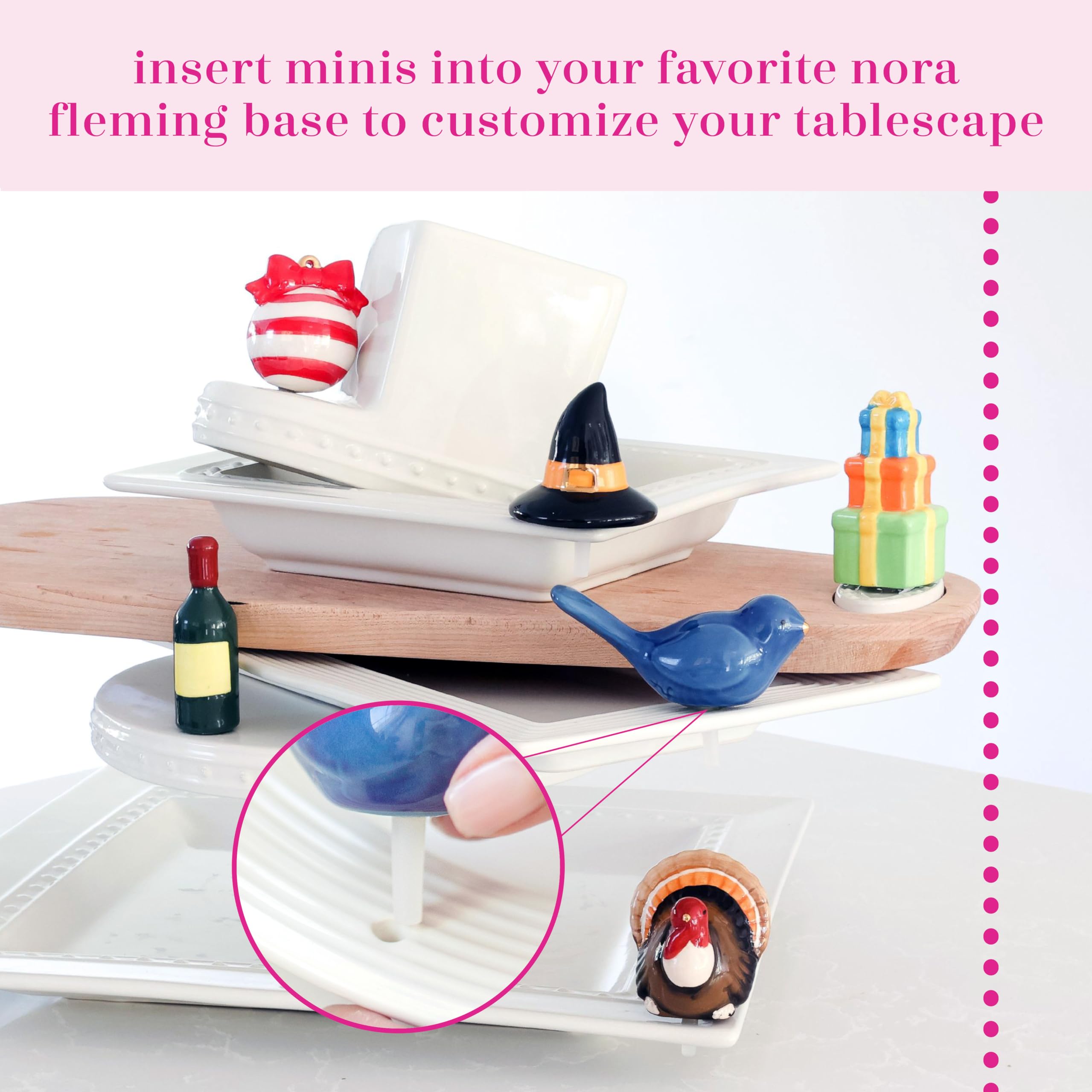 Nora Fleming Be Mine (Red Heart) A23 - Hand-Painted Ceramic Valentine's Day Decor - Spring Mini Home & Office Decorations - Perfect for Table Centerpieces, Gift Giving & Seasonal Display