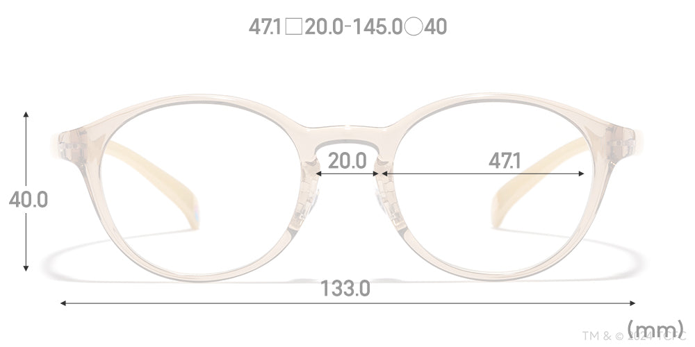 JINS x Care Bears Birthday Bear Glasses - Cute & Stylish Eyewear for Kids & Adults - Perfect for Birthday Gifts, Cosplay & Everyday Wear