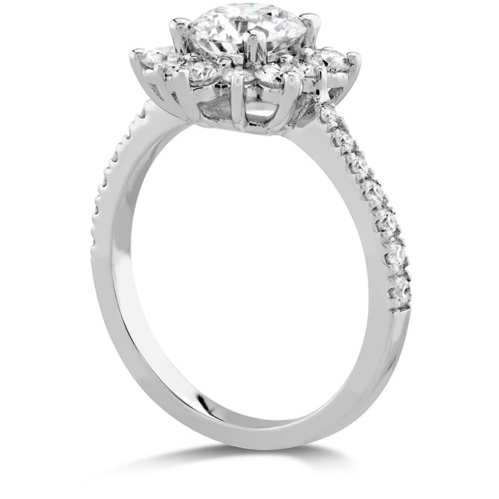 Hearts On Delight Lady Di Diamond Engagement Ring - 14K White Gold Princess Cut Solitaire Ring for Women - Perfect for Proposals, Anniversaries & Special Occasions