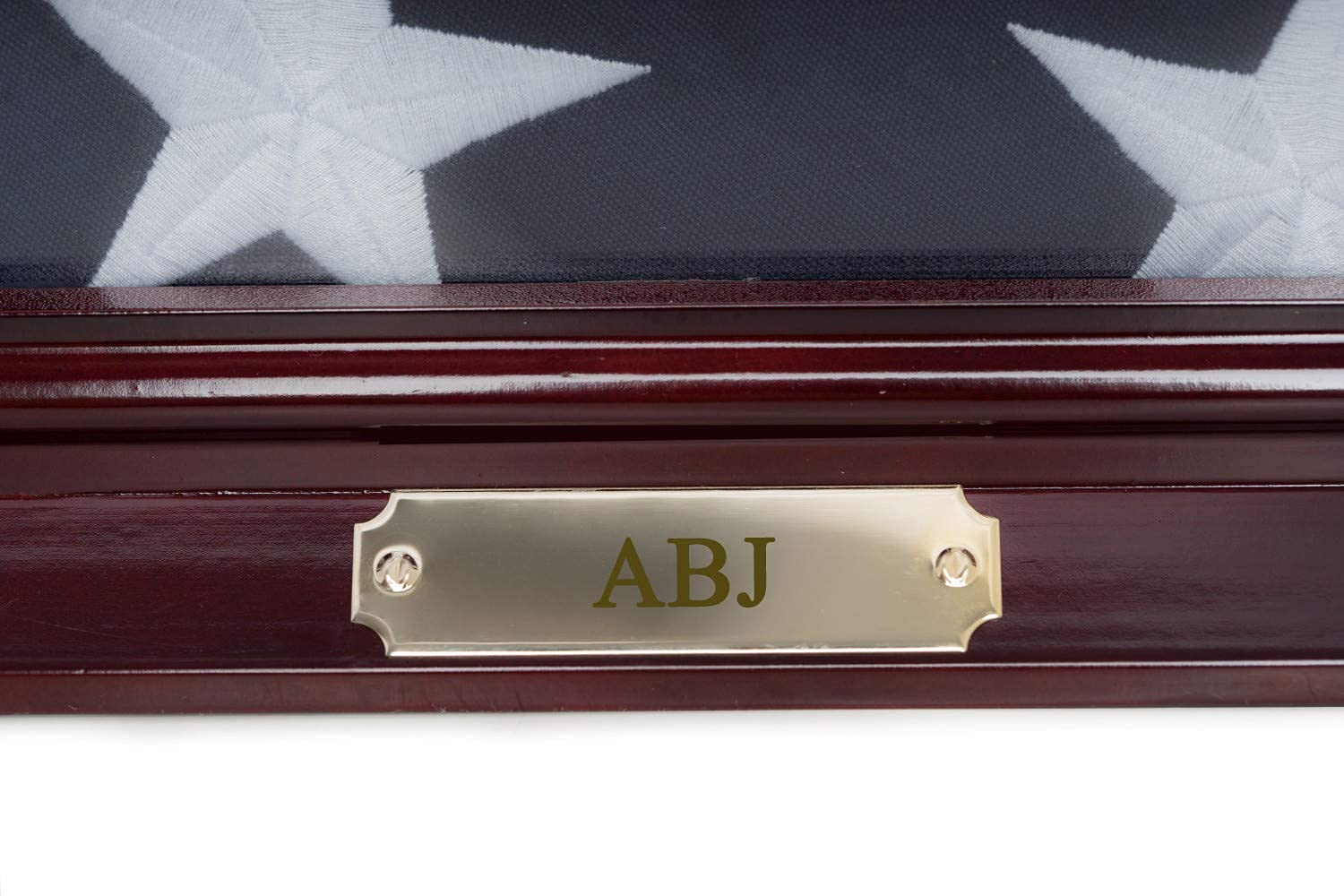 Bey-Berk Custom Personalized Solid Wood Triangle Glass Front Flag Display Case - Perfect for Military, Sports, and Memorial Flag Preservation