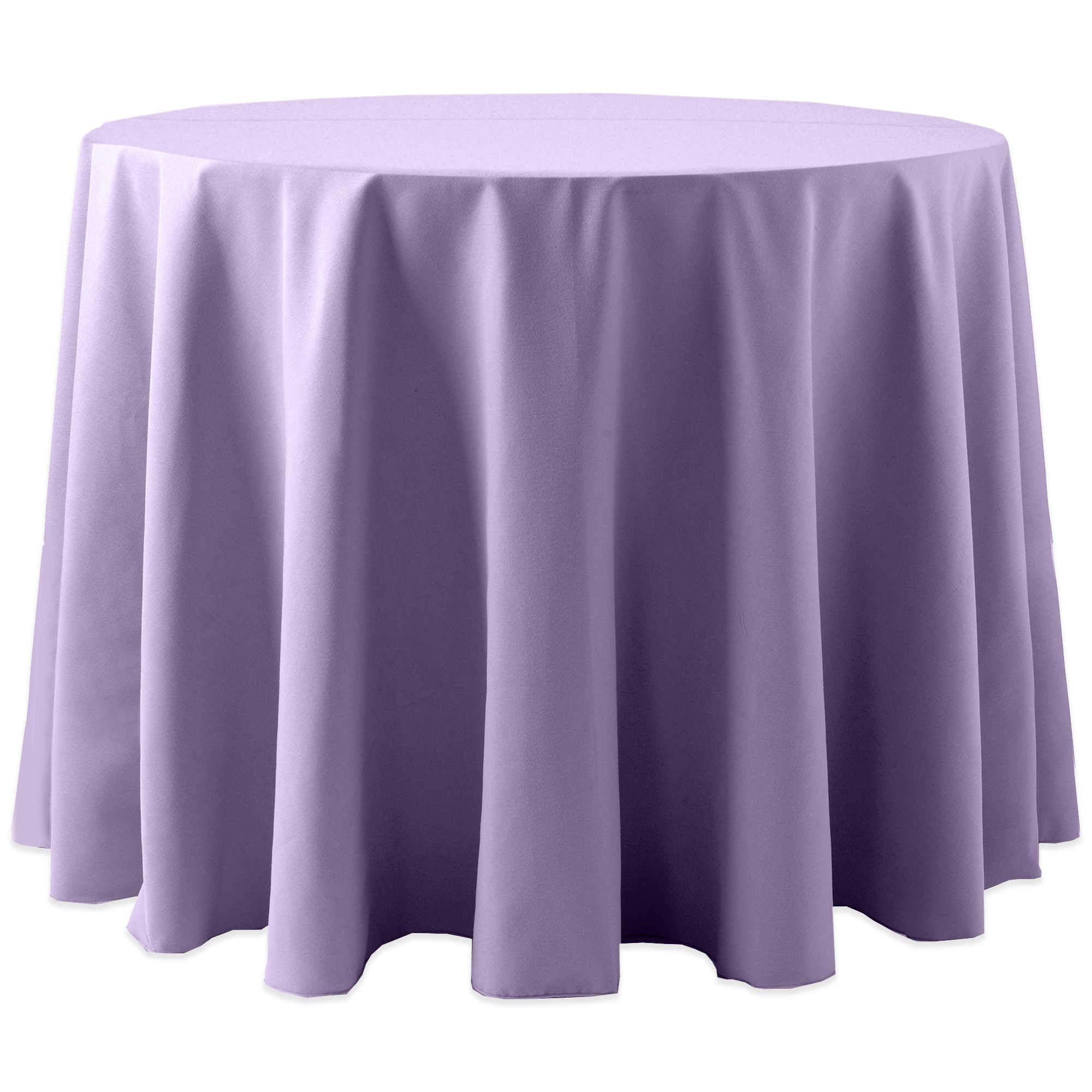 Premium 120-Inch Round Cotton Tablecloth for Fine Dining - Soft Lilac Light Purple - Perfect for Weddings, Banquets & Formal Events