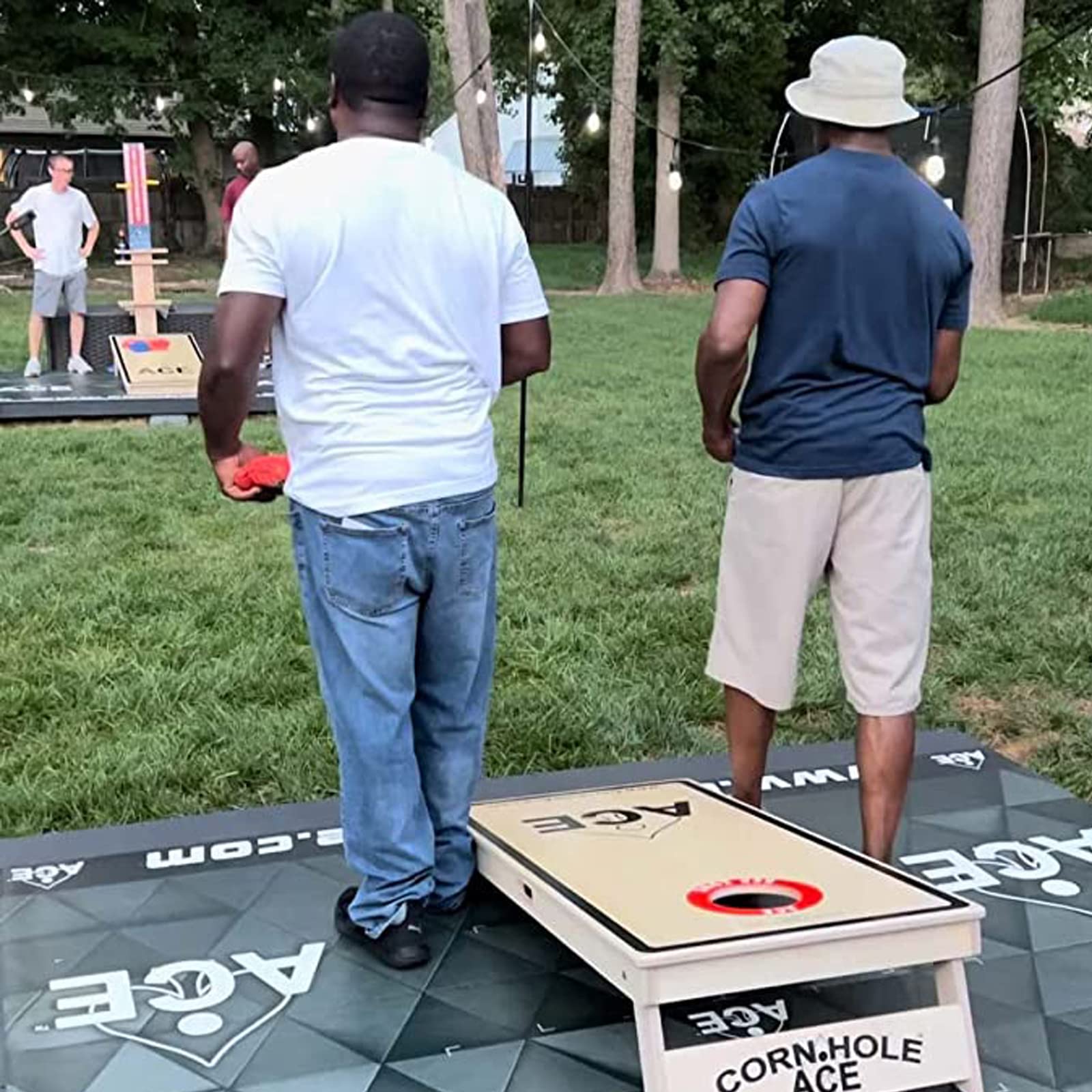 ACE Pro Cornhole Bags Set of 4 - Dual Sided All-Weather Slick Stick Bags with PRO Kit | Includes Optional Break-In Service & Carrying Case | Perfect for Backyard Games, Tailgating, and Outdoor Parties