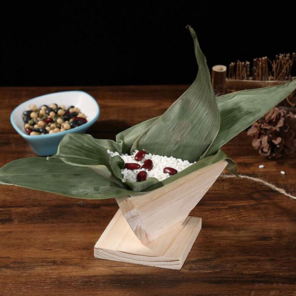 Hemoton 2-Piece Bamboo Zongzi Mold Set - Triangle Rice Ball Maker for Sticky Rice, Dumplings & Chocolate - Wooden DIY Sushi Press for Kids - Perfect for Asian Cooking, Holiday Treats & Party Snacks