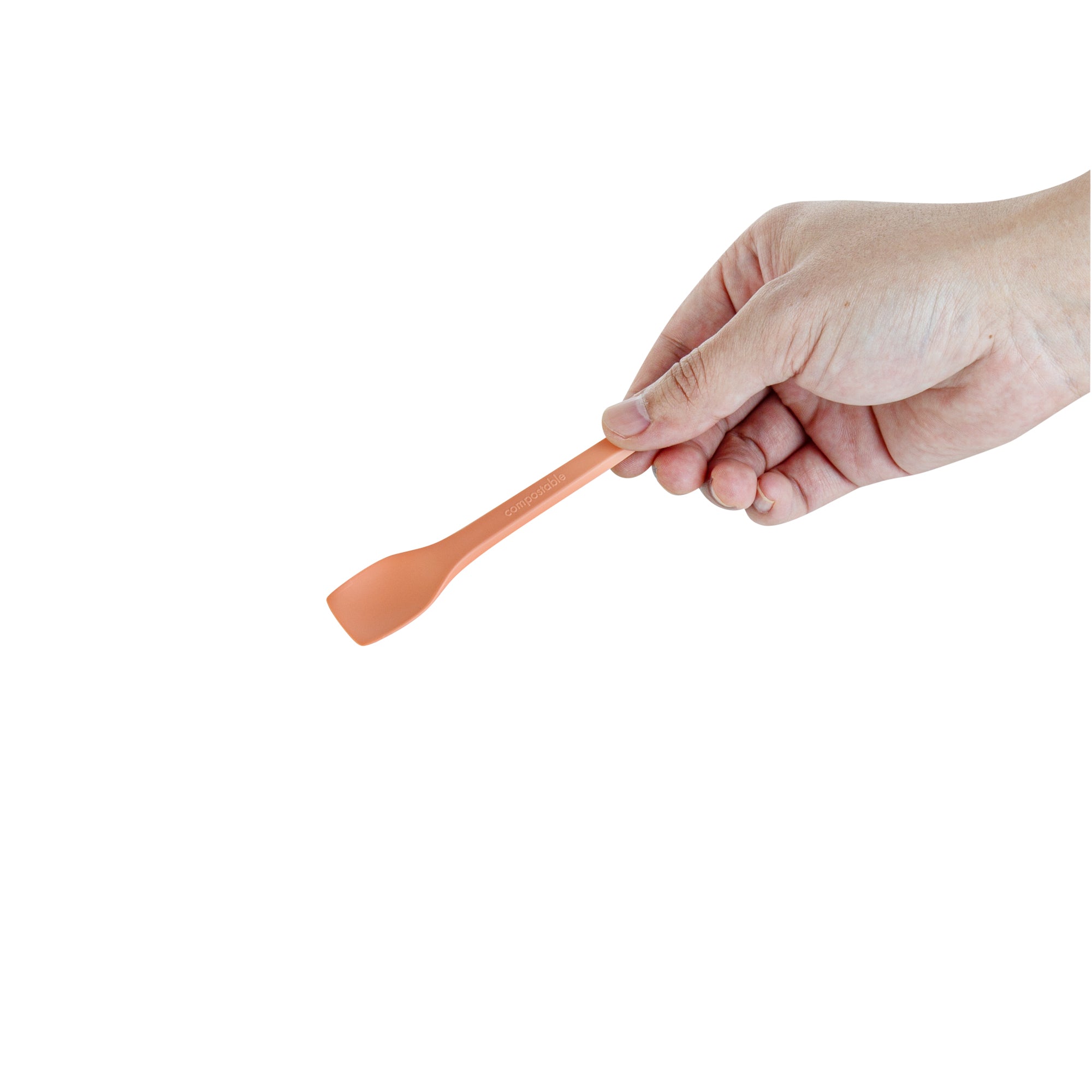 Eco-Friendly Compostable CPLA Plastic Ice Cream Spoons - Heat Resistant, 100-Pack | Perfect for Parties, Picnics & Dessert Shops