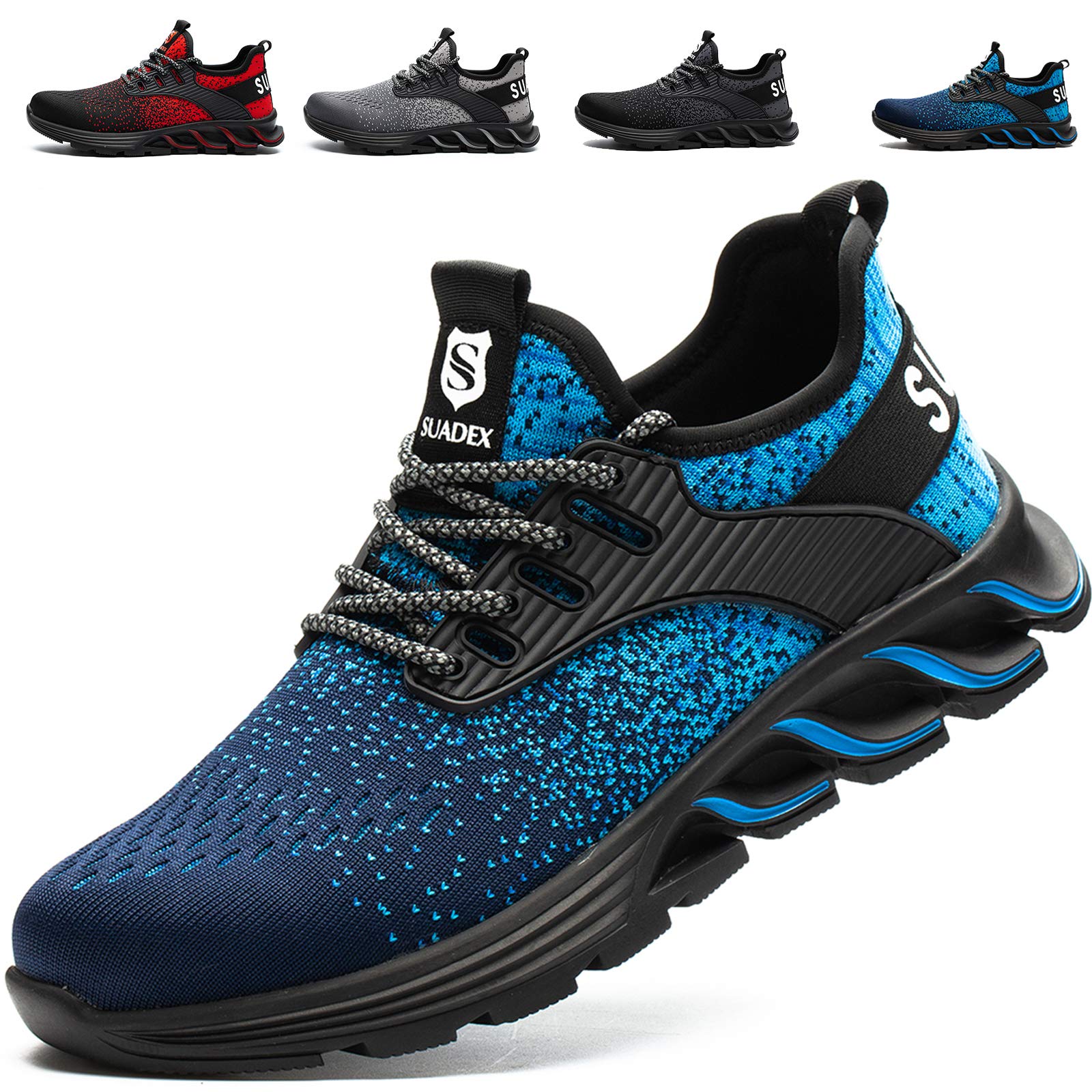 SUADEX Steel Toe Sneakers for Men & Women - Indestructible Work Safety Shoes with Composite Toe | Lightweight, Comfortable & Slip-Resistant | Perfect for Construction, Warehouse & Industrial Work