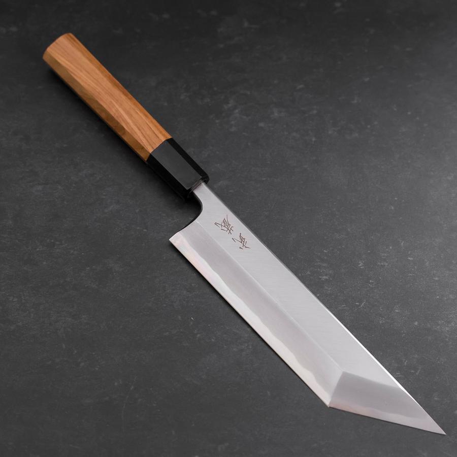 Premium Unagisaki Edo Blue Steel #1 Hon Kasumi Sushi Knife - 195mm Buffalo Teak Handle - Professional Japanese Sushi Chef Knife for Slicing Eel & Fish - Perfect for Sushi Restaurants & Home Kitchens