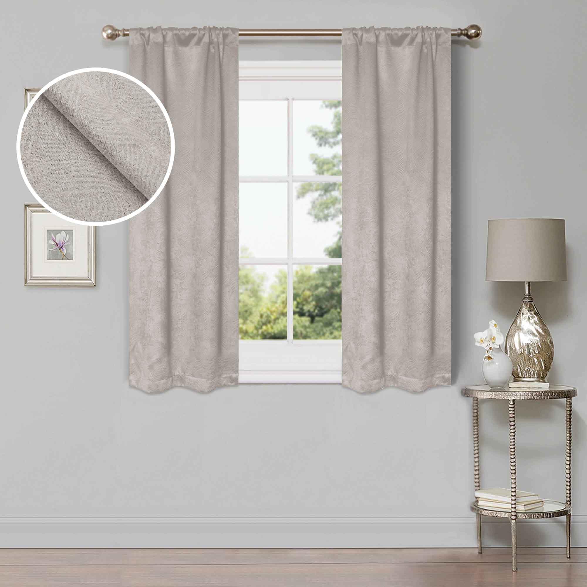 Waverly Thermal Blackout Grommet Curtain Panel Set - 26 Inch Width - Energy Efficient Room Darkening Window Treatment for Bedroom & Living Room