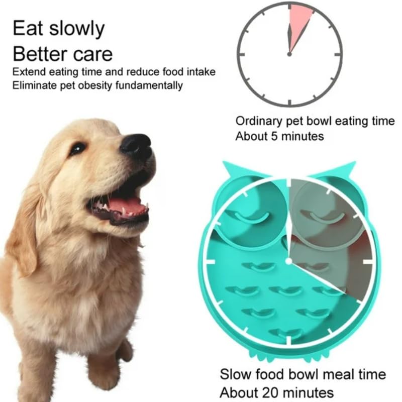 KittuPet Slow Feeder Dog Bowl - Interactive Elevated Dog Dish with Non-Slip Silicone Mat - Prevent Bloat & Overeating - Dishwasher Safe, No-Tip Design - Random Color (1 Piece) - Perfect for Fast Eaters & Digestive Health