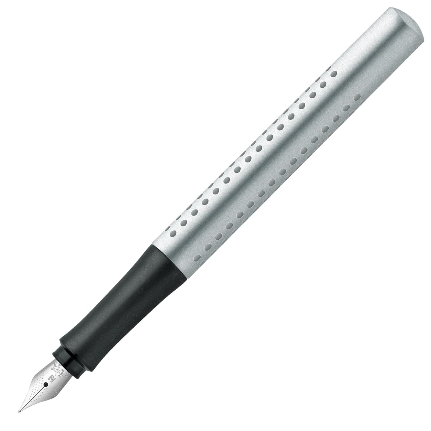 Faber-Castell Grip 2011 Silver Fountain Pen - Premium Writing Instrument for Professionals, Students & Gift Giving