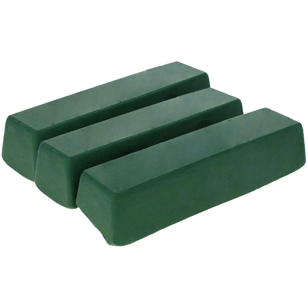Utoolmart Green Solid Polishing Wax Compound Kit - 3 Pack (180x40x35mm) for Metal, Wood & Jewelry Buffing & Sharpening - Professional Polishing Compound for DIY & Automotive Use