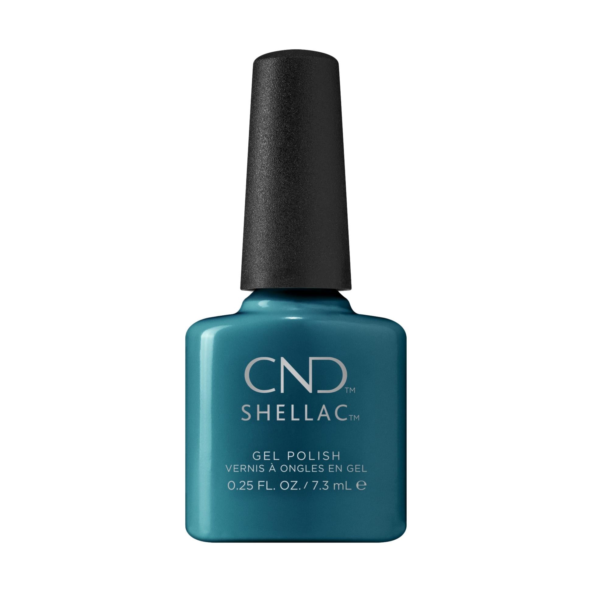 CND Shellac Nail Polish - Teal Time 0.25 fl oz | Long-Lasting Gel Polish for Professional Salon & At-Home Manicures