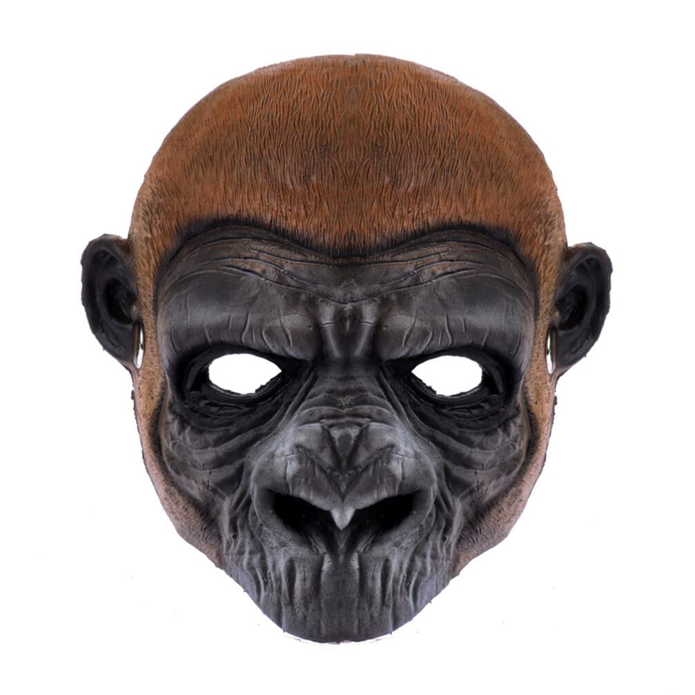 STOBOK Halloween Mask - PU Foam Monkey Full Face Mask for Adults & Kids - Perfect for Halloween Parties, Cosplay, and Costume Events
