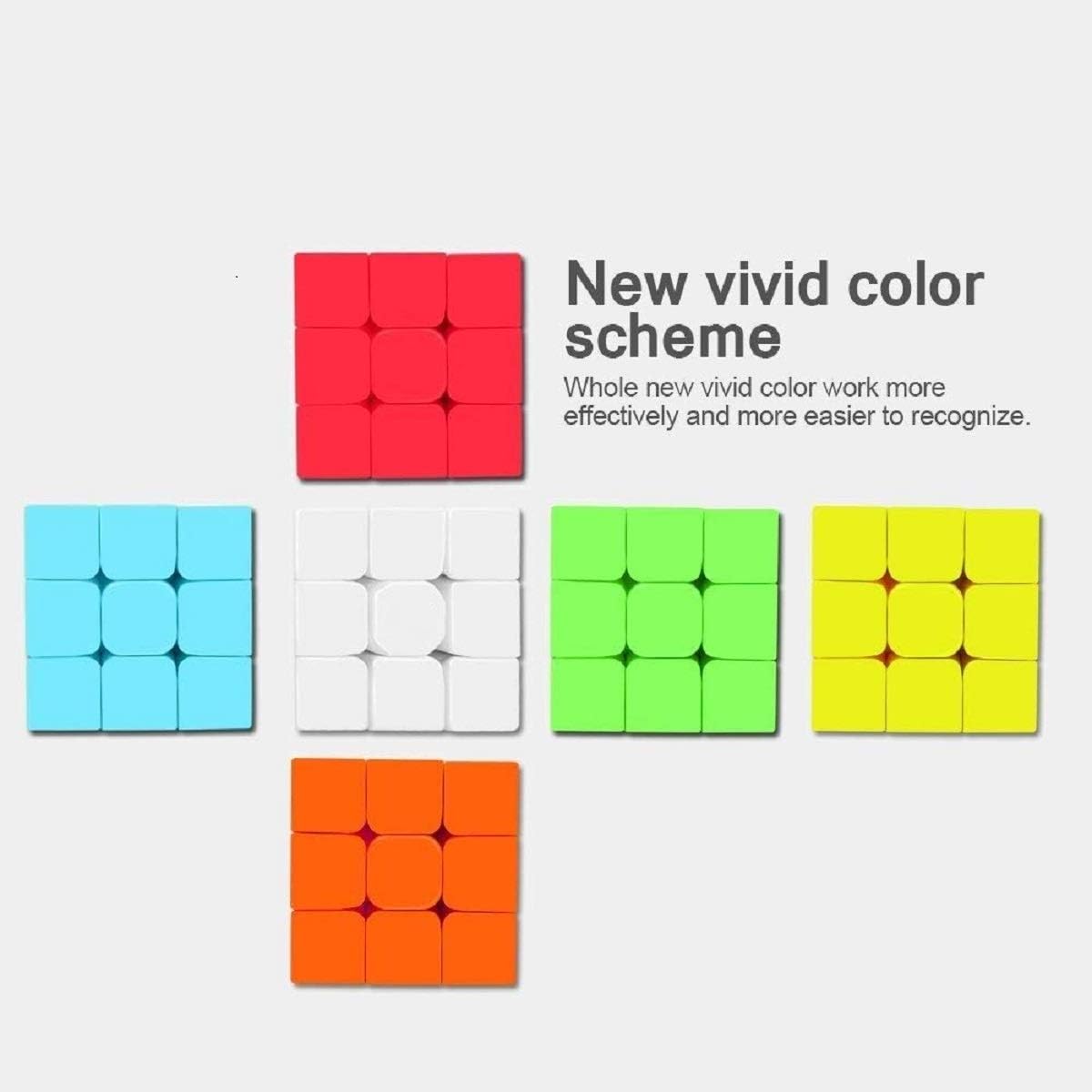 Dvaya 3x3x3 Stickerless Speed Cube - Smooth Fast Turning Magic Puzzle Cube for Kids & Adults - Perfect for Beginners, Competitions & Stress Relief (Multicolor)