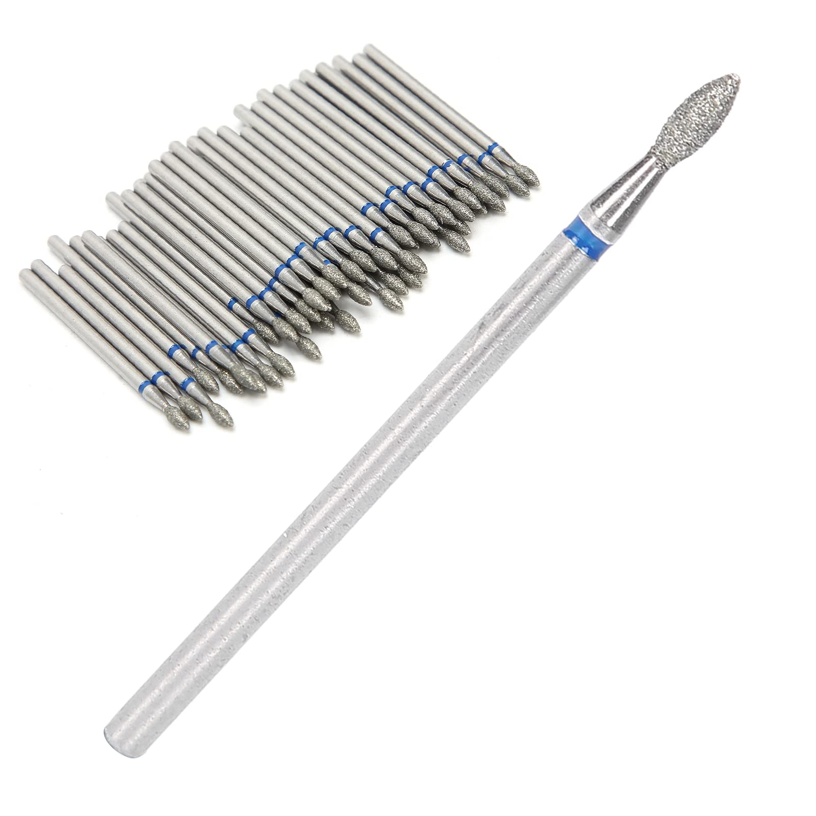 50pcs Tungsten Carbide Nail Drill Bits for Acrylic Nails - 2.3mm Professional Manicure Tool with Grinding & Polishing Heads - Perfect for Nail Salon, Home DIY & Nail Art Enthusiasts