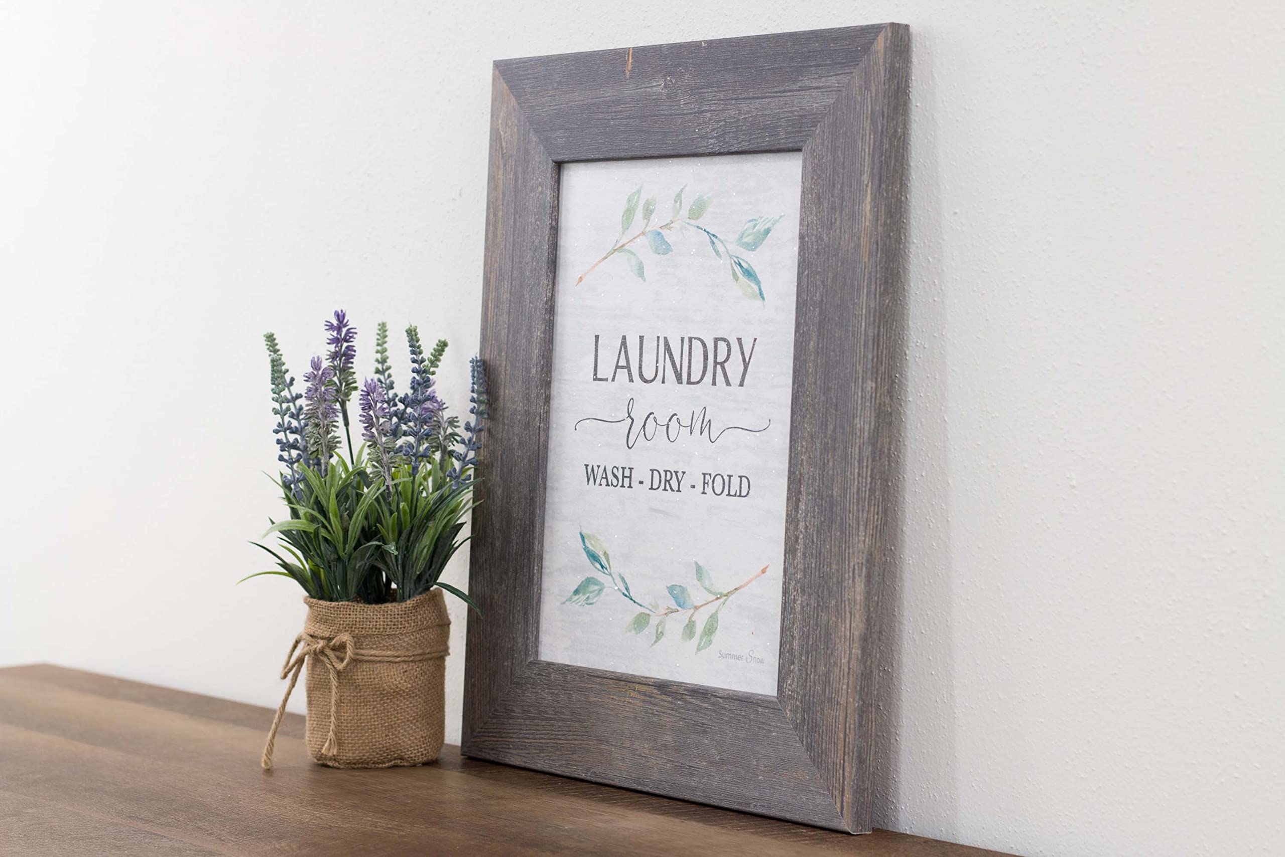 Green and Gray Framed Laundry Room Wall Art Decor - Perfect for Home, Apartment, and Laundry Room Decoration