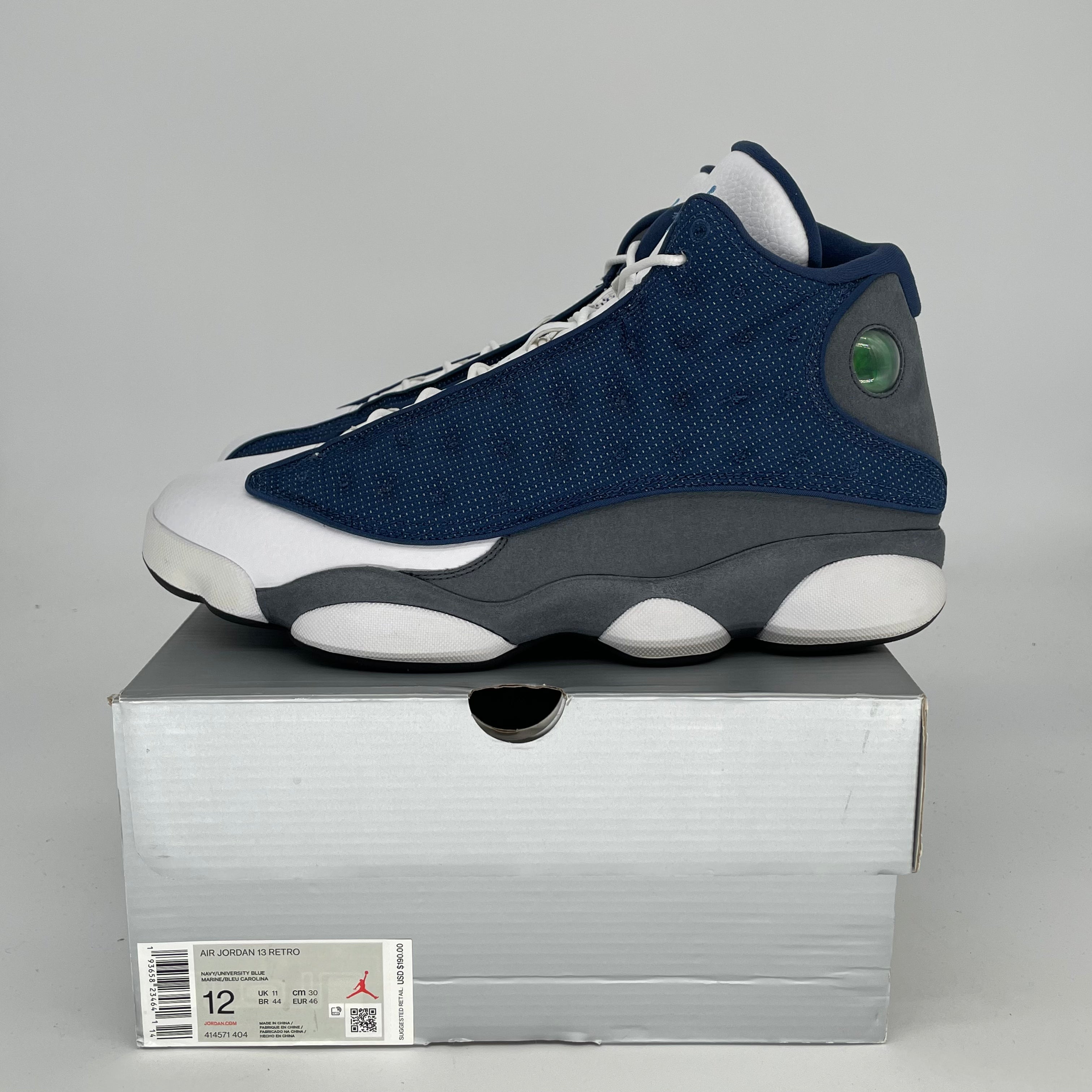Original Air Jordan 13 Retro 'Flint' Size 12 Men's Basketball Shoes 414571-404 - Perfect for Streetwear, Sneaker Collecting & Casual Wear