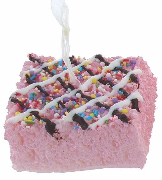 2.75 Inch Realistic Rice Crispy Treat PVC Ornament - Perfect for Christmas Tree Decor, Party Favors, and DIY Crafts