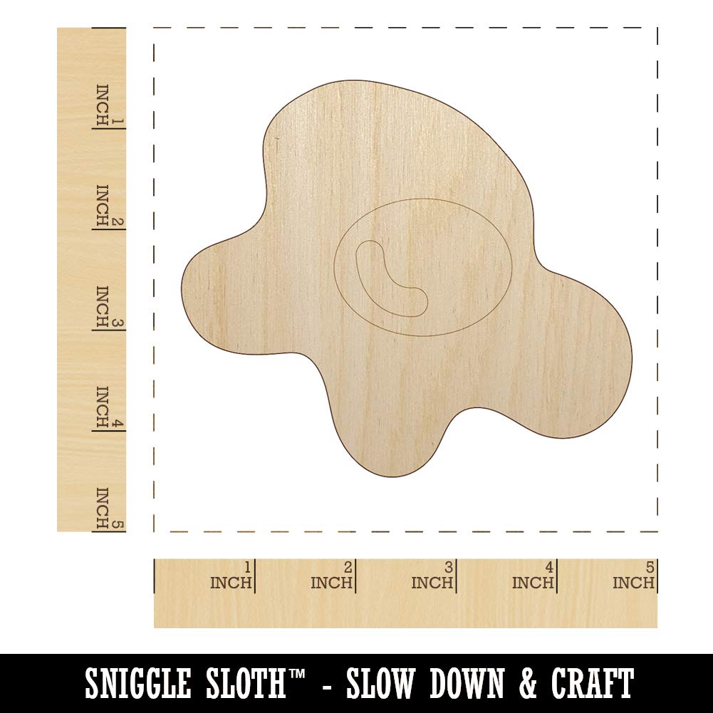 Sunny Side Up Egg Wooden Cutout for DIY Crafts - 1/8 Inch Thick Unfinished Wood Shape - 4.7 Inch Size - Perfect for Home Decor, Scrapbooking & Kids Art Projects