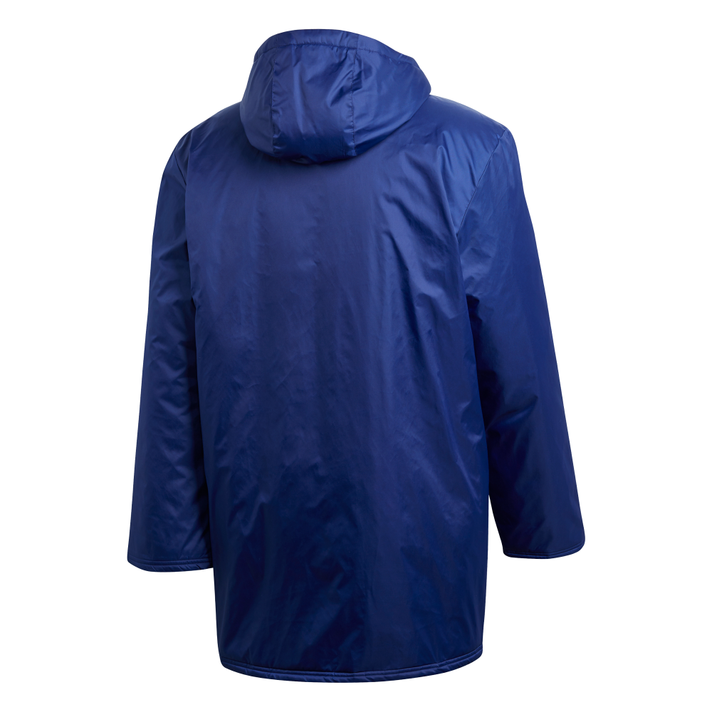 Adidas Core 18 Stadium Jacket for Men - Dark Blue/White Windbreaker - Lightweight Water-Resistant Training Jacket for Running, Hiking & Outdoor Sports