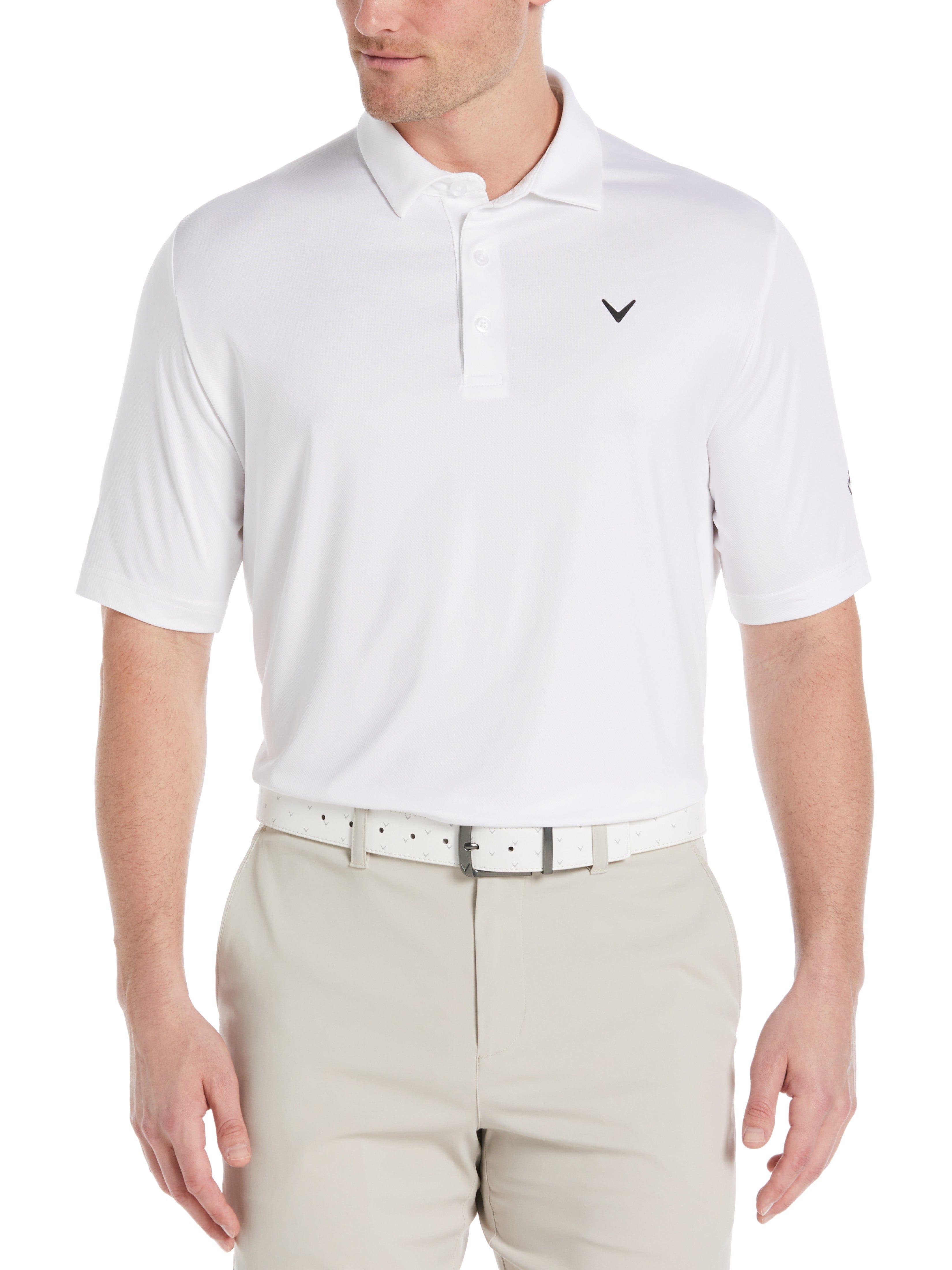 Men's Swing Tech™ Solid Golf Polo Shirt - Moisture Wicking & UV Protection - Perfect for Golf, Casual Wear & Outdoor Activities