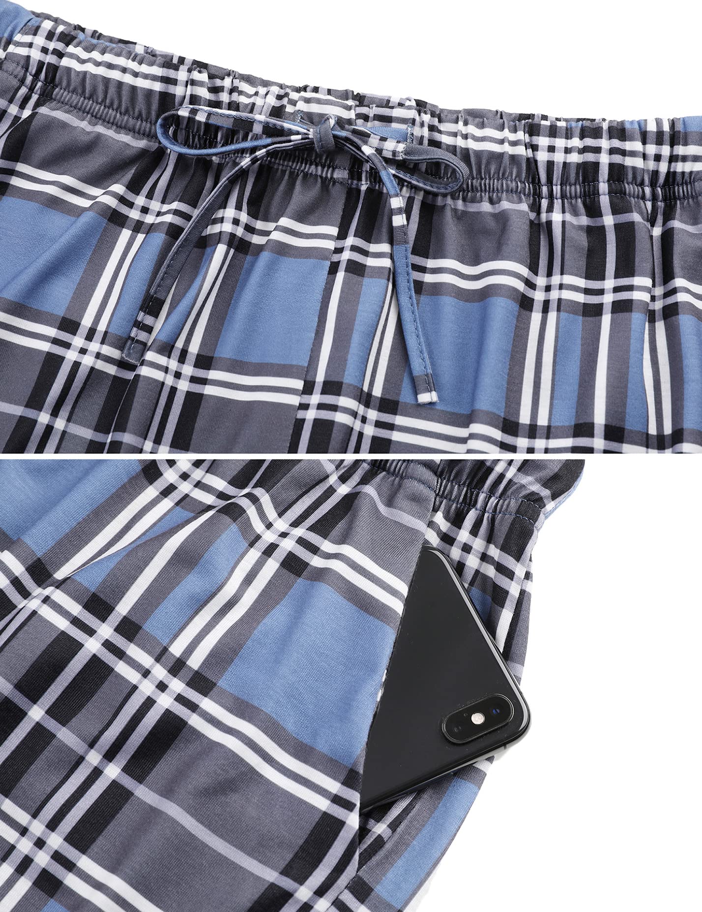 Men's Cotton Pajama Set - Soft V-Neck Sleepwear with Pockets for Lounge & Relaxation | Perfect for Home, Travel & Gift Giving